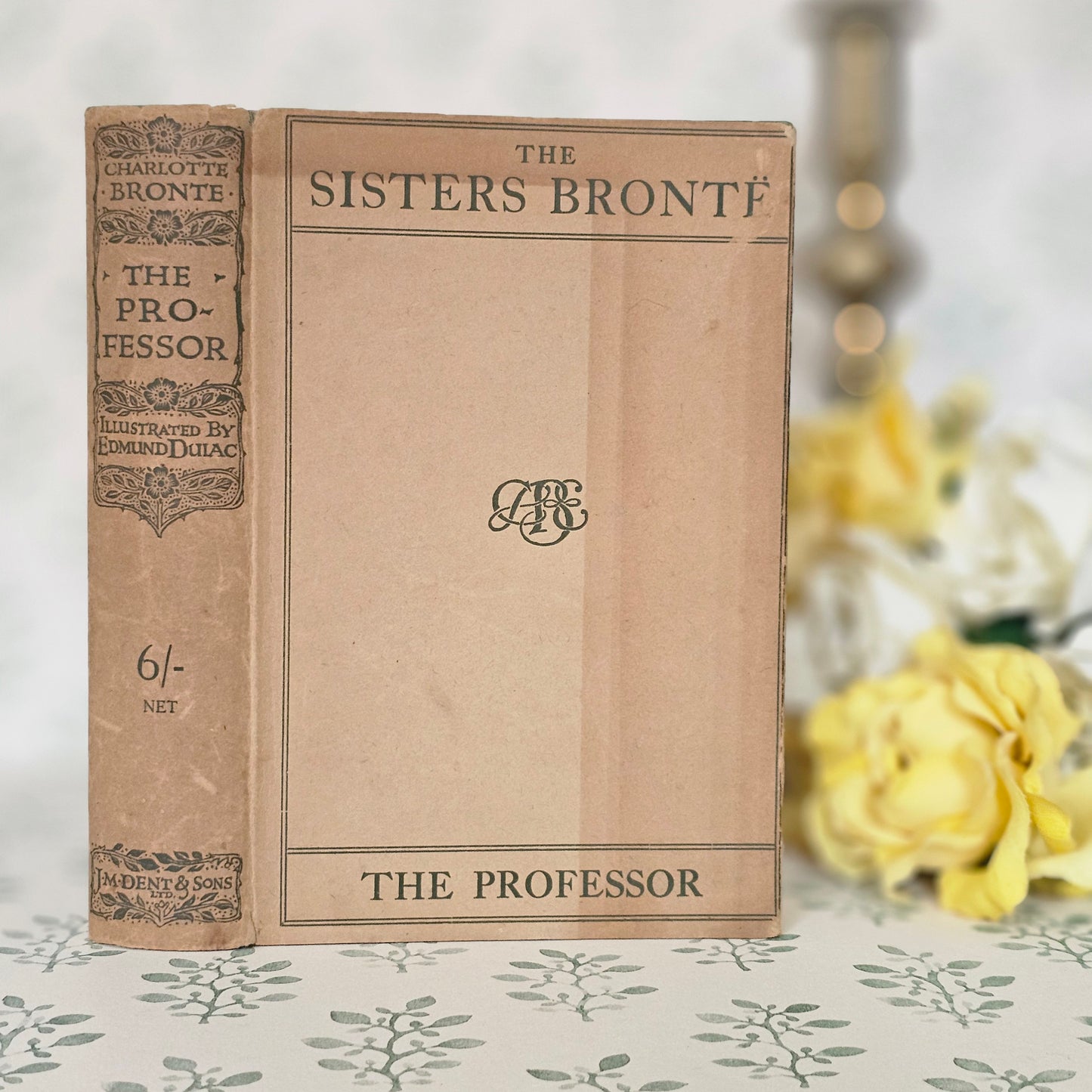 1922 The Professor by Charlotte Bronte: Edmund Dulac Illustrations, Antique Edition