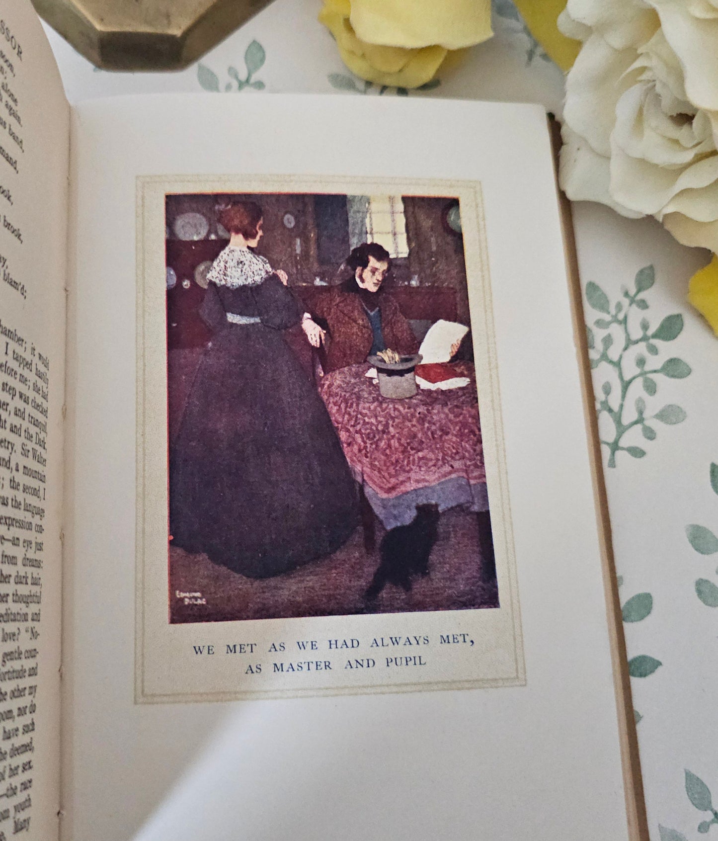 1922 The Professor by Charlotte Bronte: Edmund Dulac Illustrations, Antique Edition