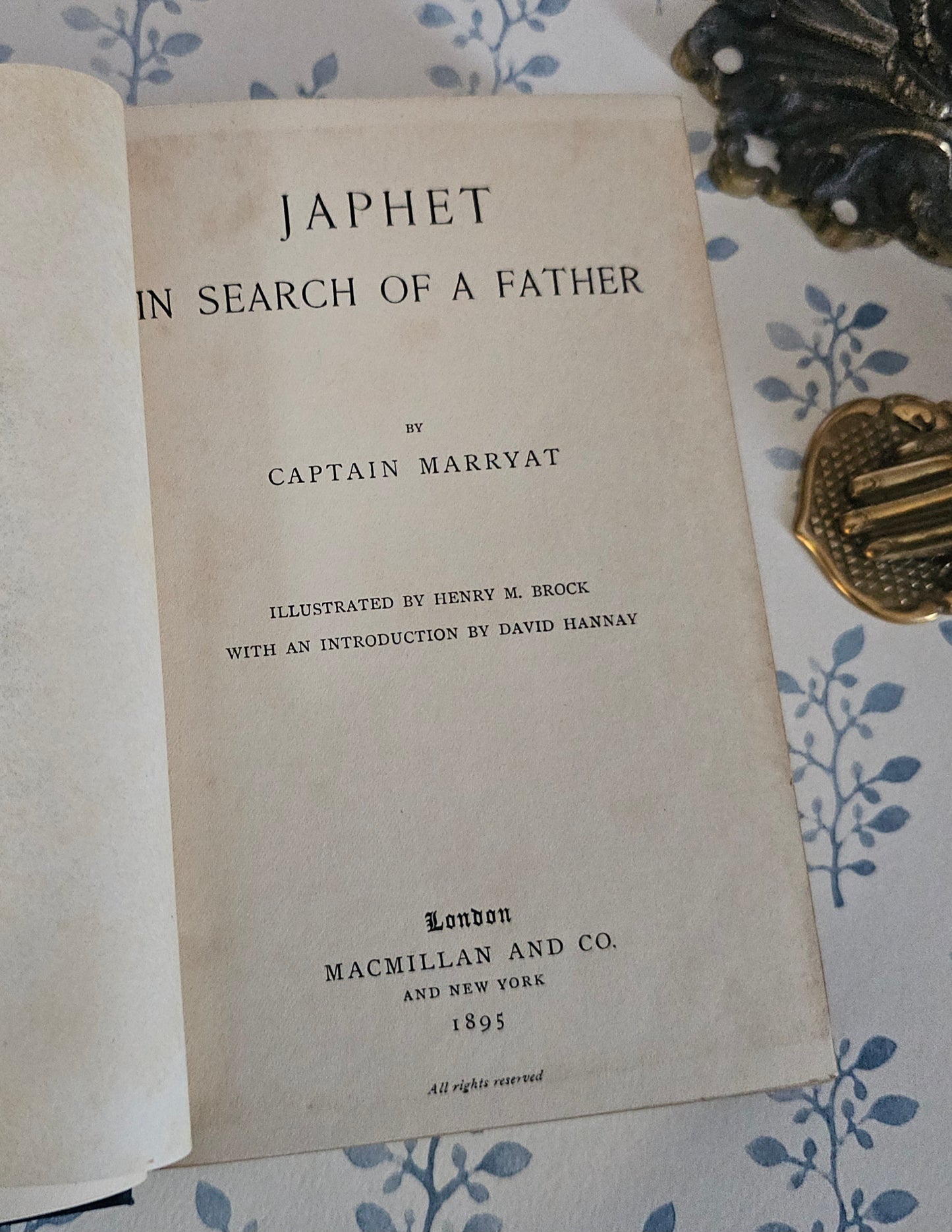 1895 "Japhet In Search of a Father" Book: Antique Turbayne Covers, Illustrated