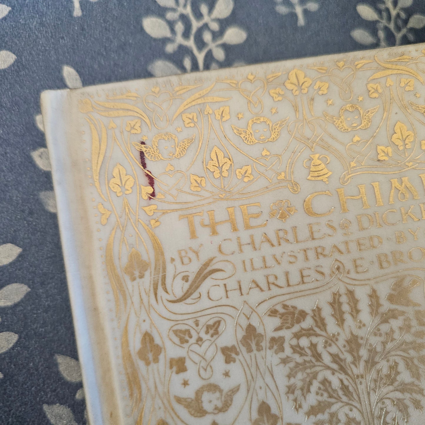 Antique De-Luxe "The Chimes" by Charles Dickens, Full Vellum