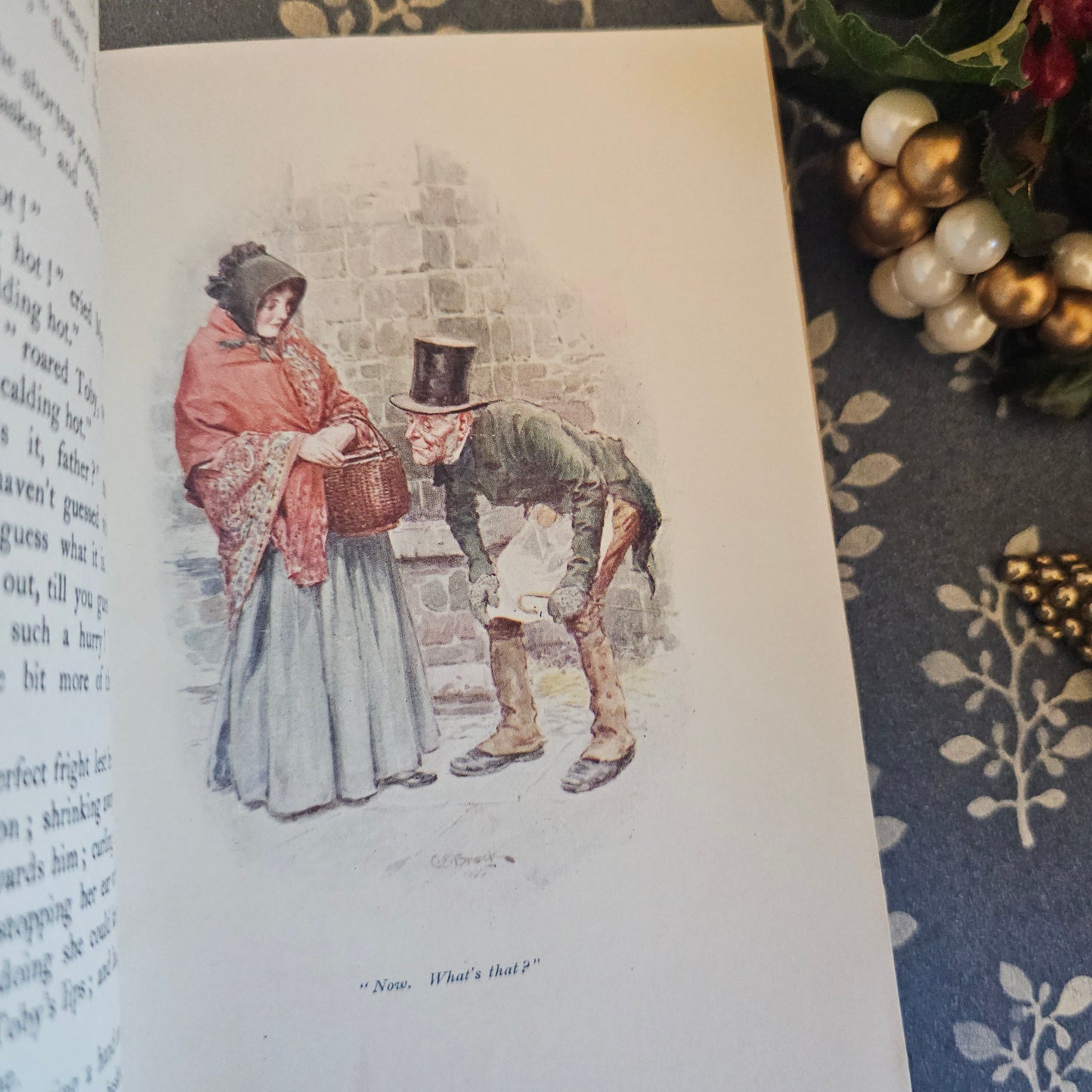 Antique De-Luxe "The Chimes" by Charles Dickens, Full Vellum