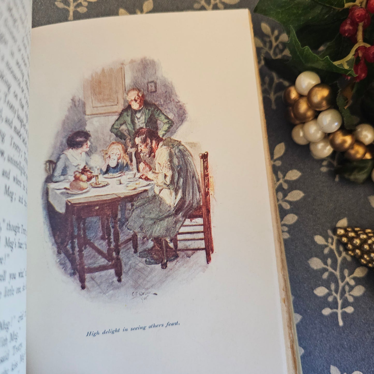 Antique De-Luxe "The Chimes" by Charles Dickens, Full Vellum