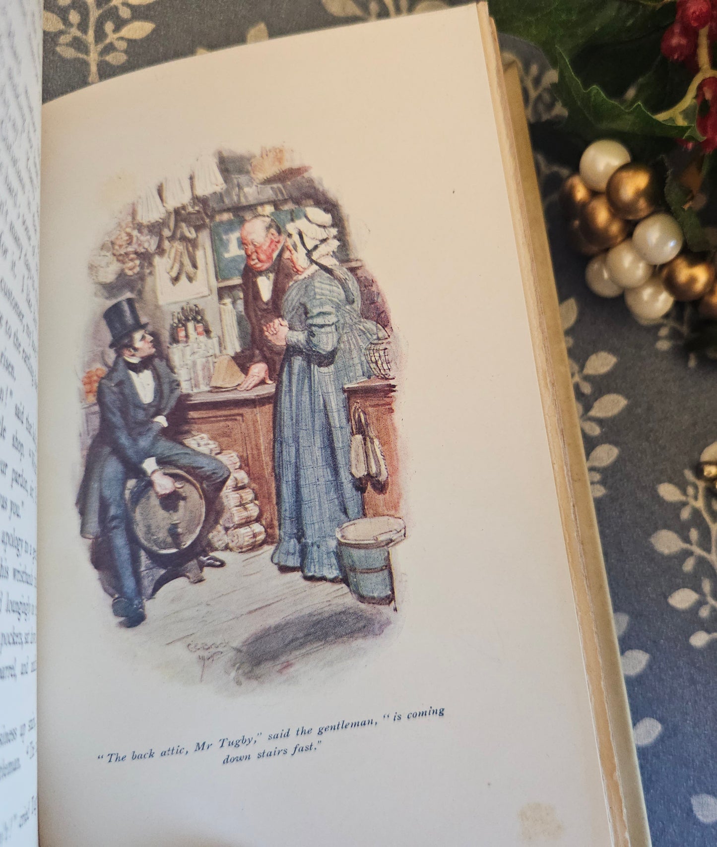 Antique De-Luxe "The Chimes" by Charles Dickens, Full Vellum