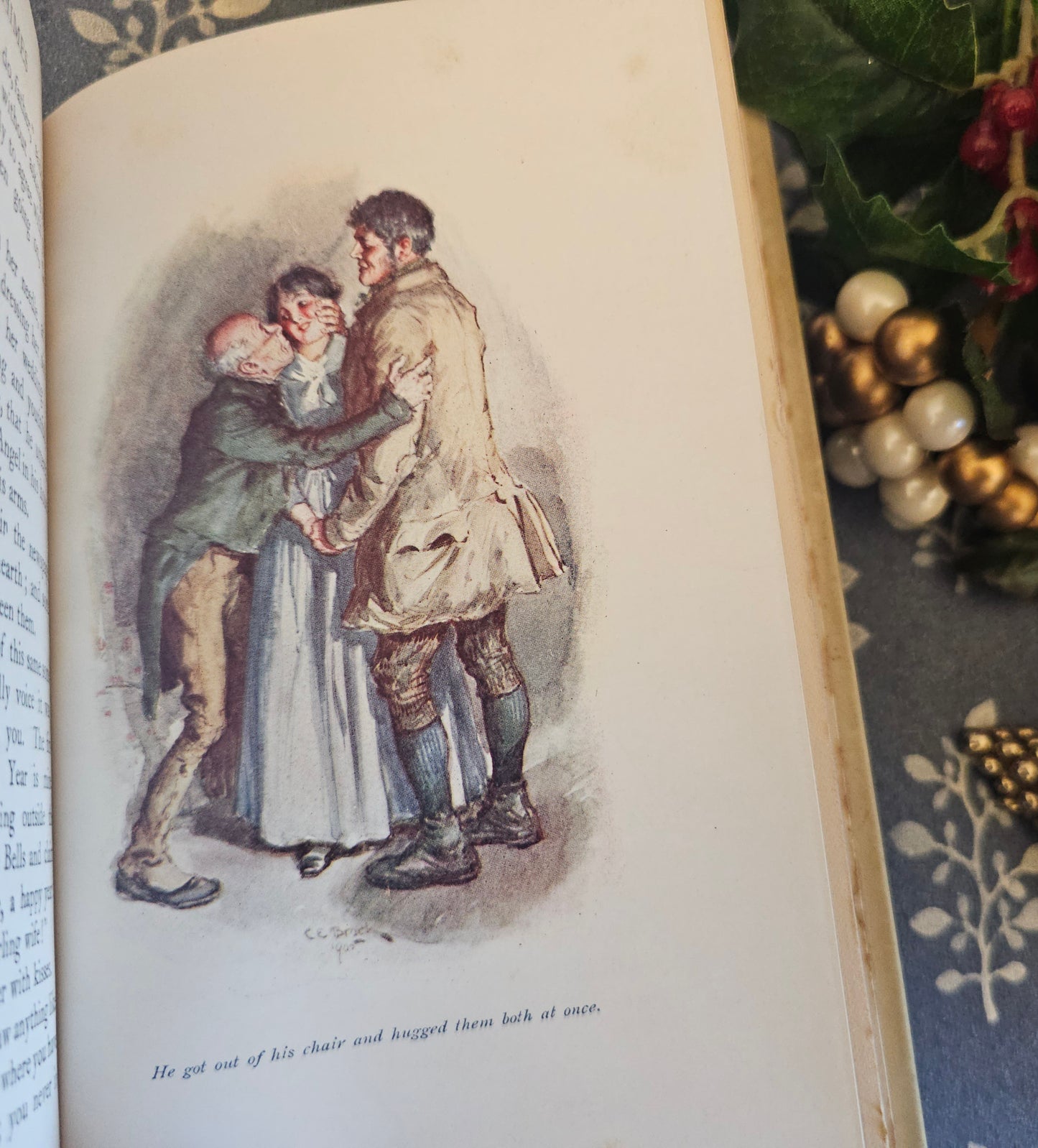 Antique De-Luxe "The Chimes" by Charles Dickens, Full Vellum