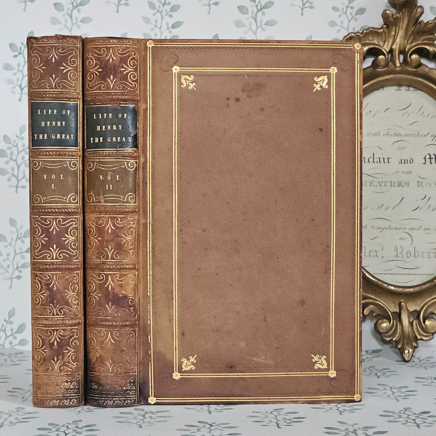 1824 Memoirs of Henry the Great of France - Leather Bound Antique