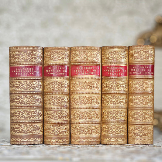 Victorian, Maunder's Reference Collection in Fine Bindings - Set of Five