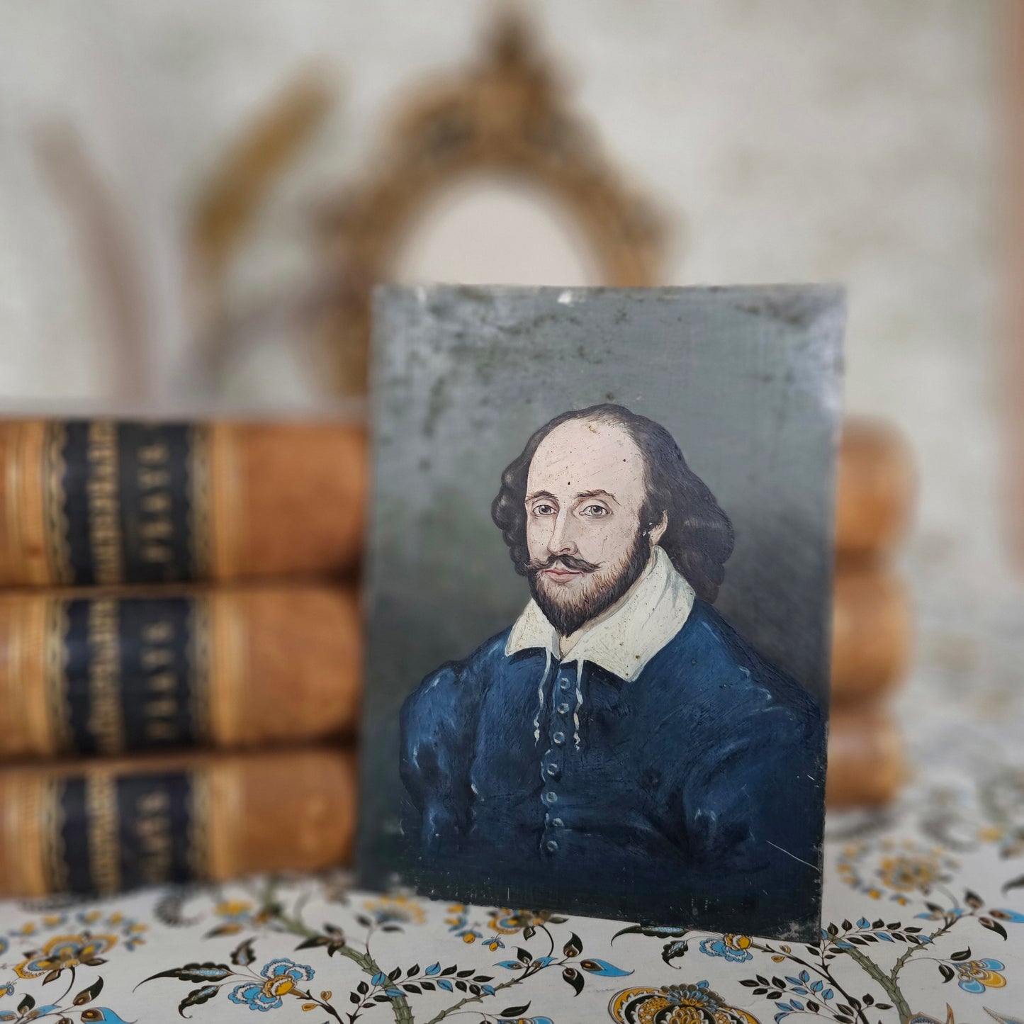 19th Century Portrait of William Shakespeare / Antique Painting
