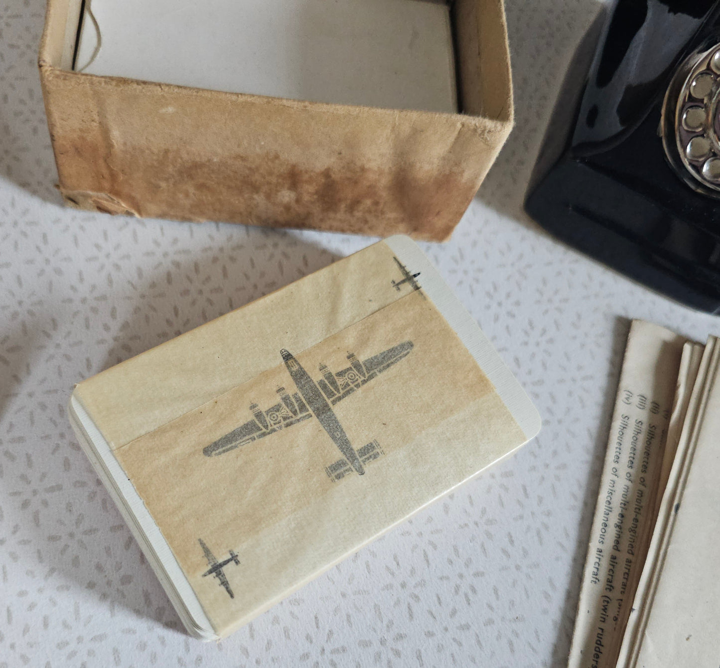 WW2 Aircraft Recognition Silhouette Cards - Complete Set - July 1942