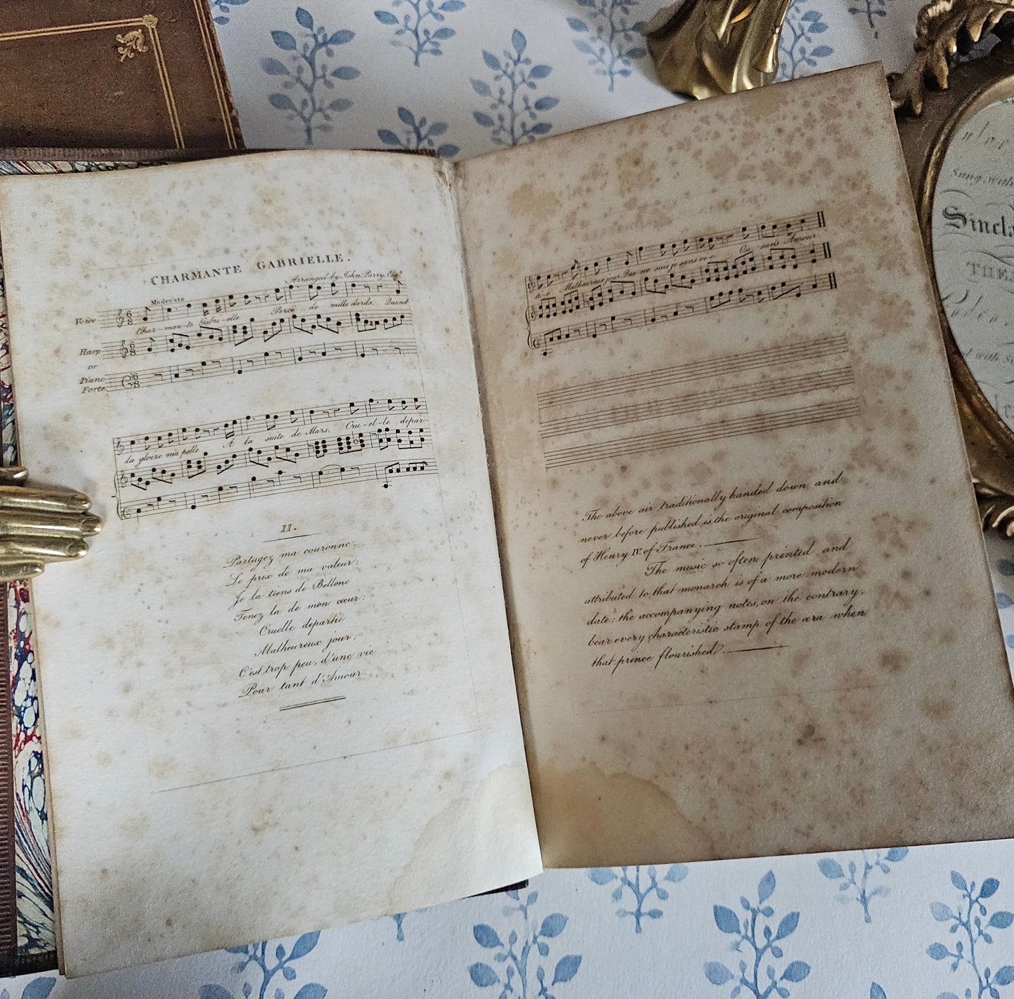 1824 Memoirs of Henry the Great of France - Leather Bound Antique