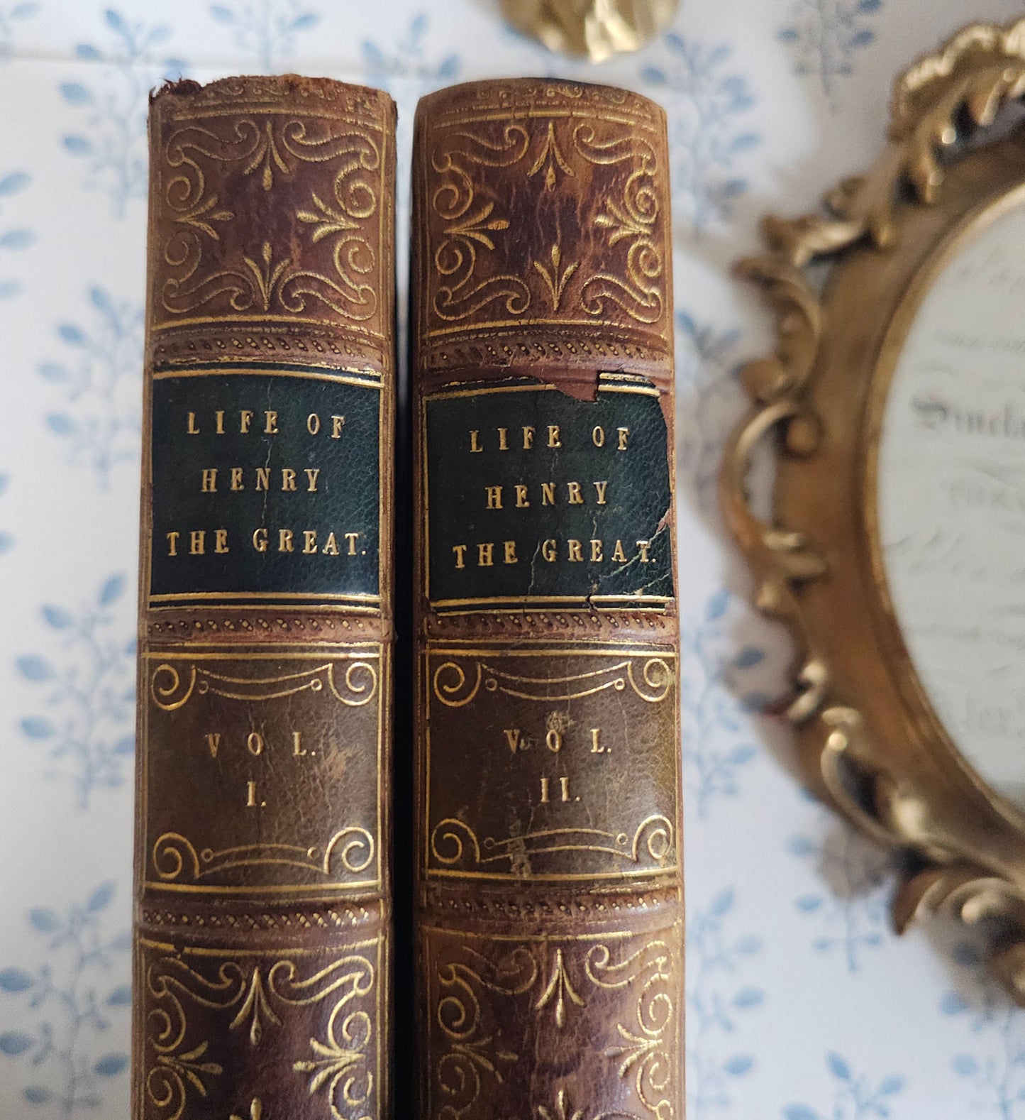 1824 Memoirs of Henry the Great of France - Leather Bound Antique