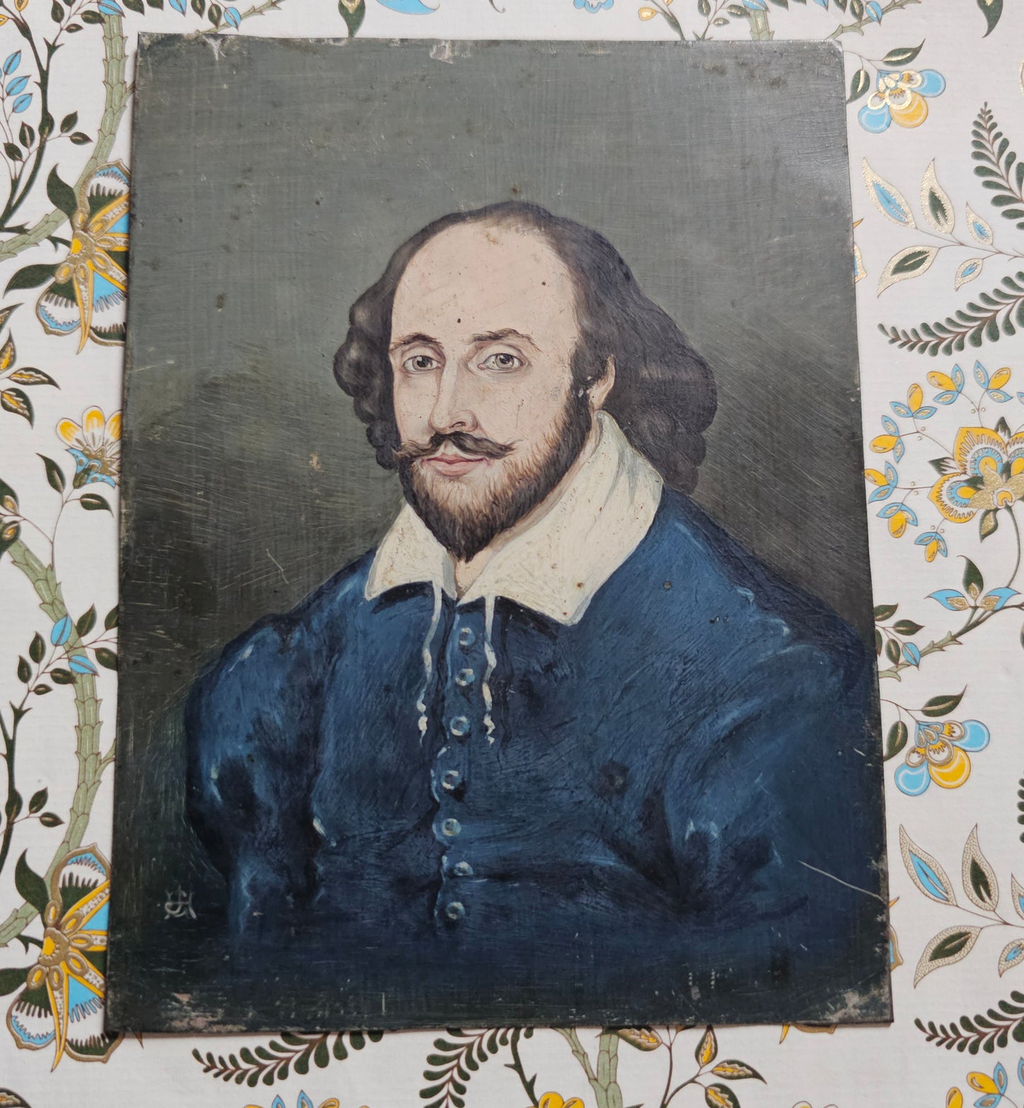 19th Century Portrait of William Shakespeare / Antique Painting