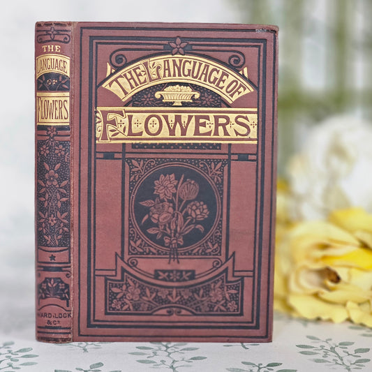1880s The Language of Flowers - Illustrated Antique Pocket Book