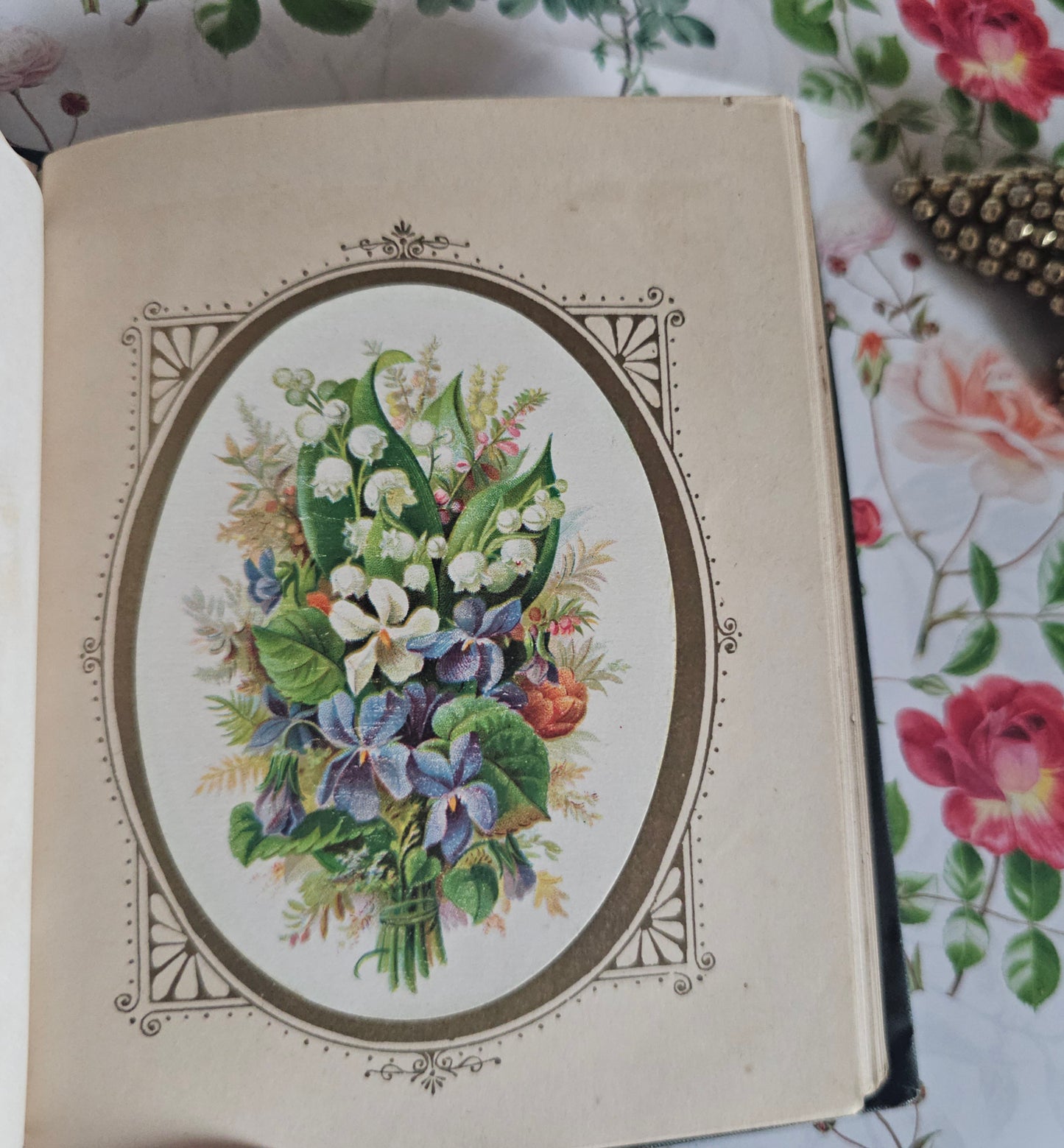 1885 The Language and Poetry of Flowers - Antique Book - Colour Illustrations