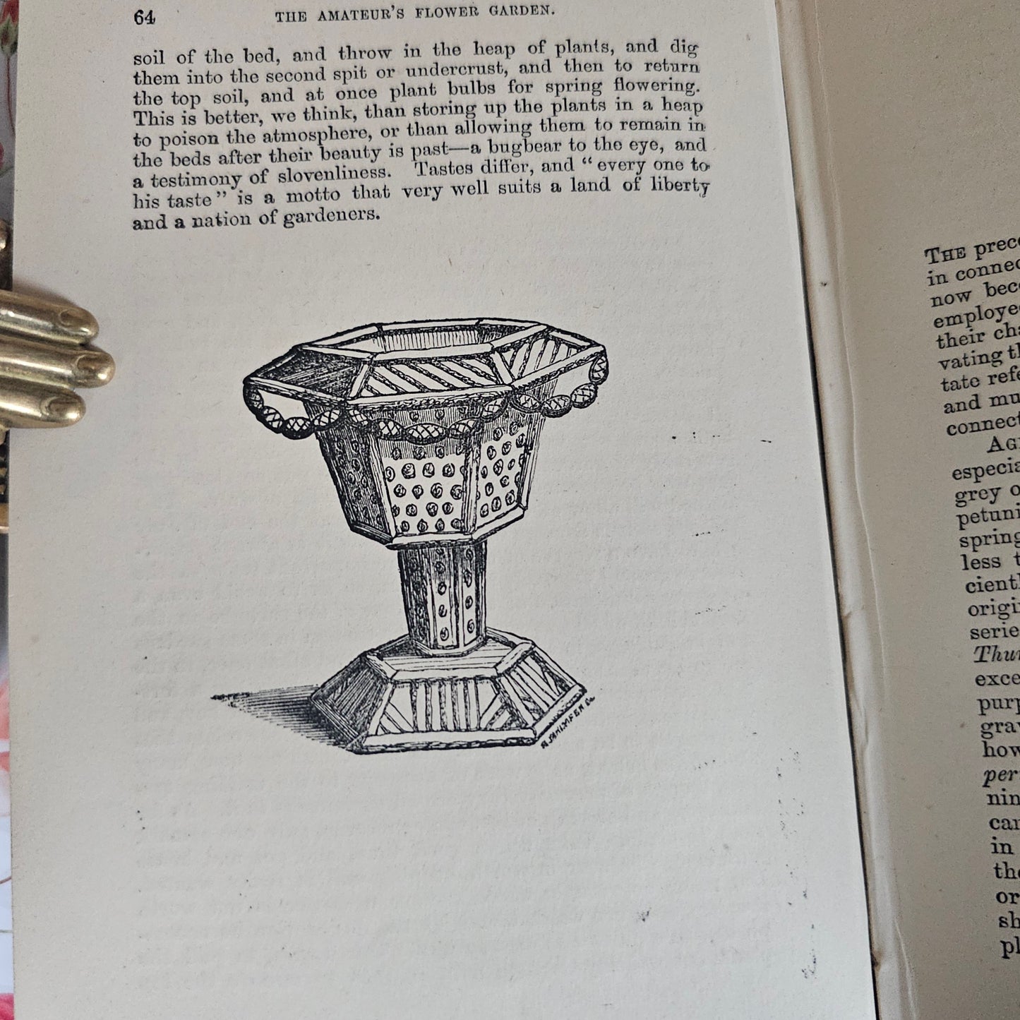 1878 The Amateur's Flower Garden by Hibberd- Antique - Illustrated