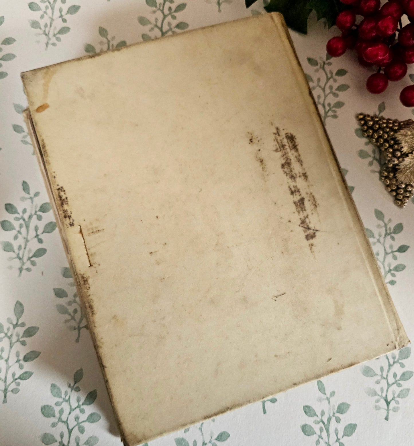 1908 Old Christmas Book by Washington Irving: Illustrated Antique Vellum - WORN