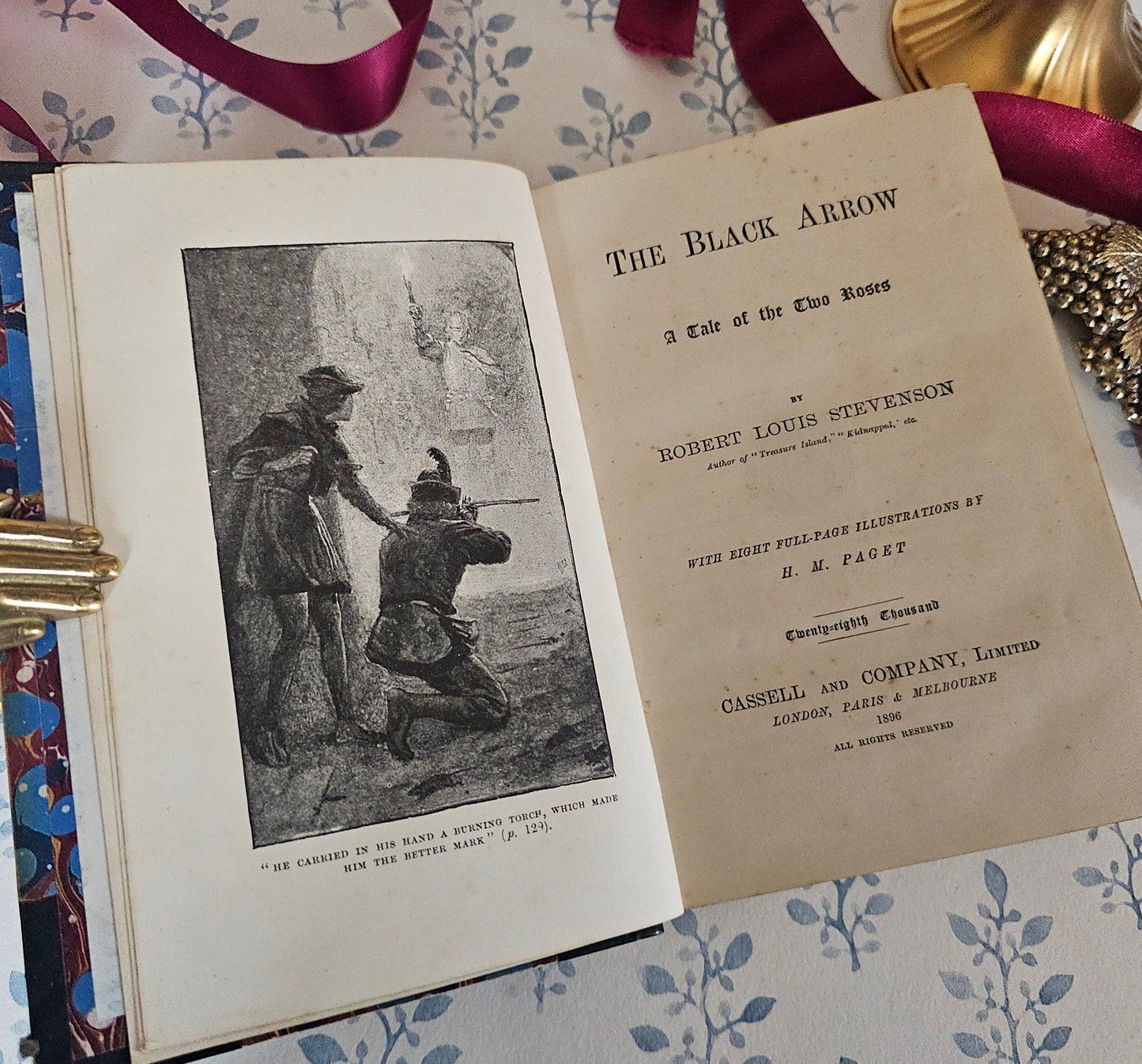 1896 The Black Arrow by Robert Louis Stevenson - Antique, Fine Binding