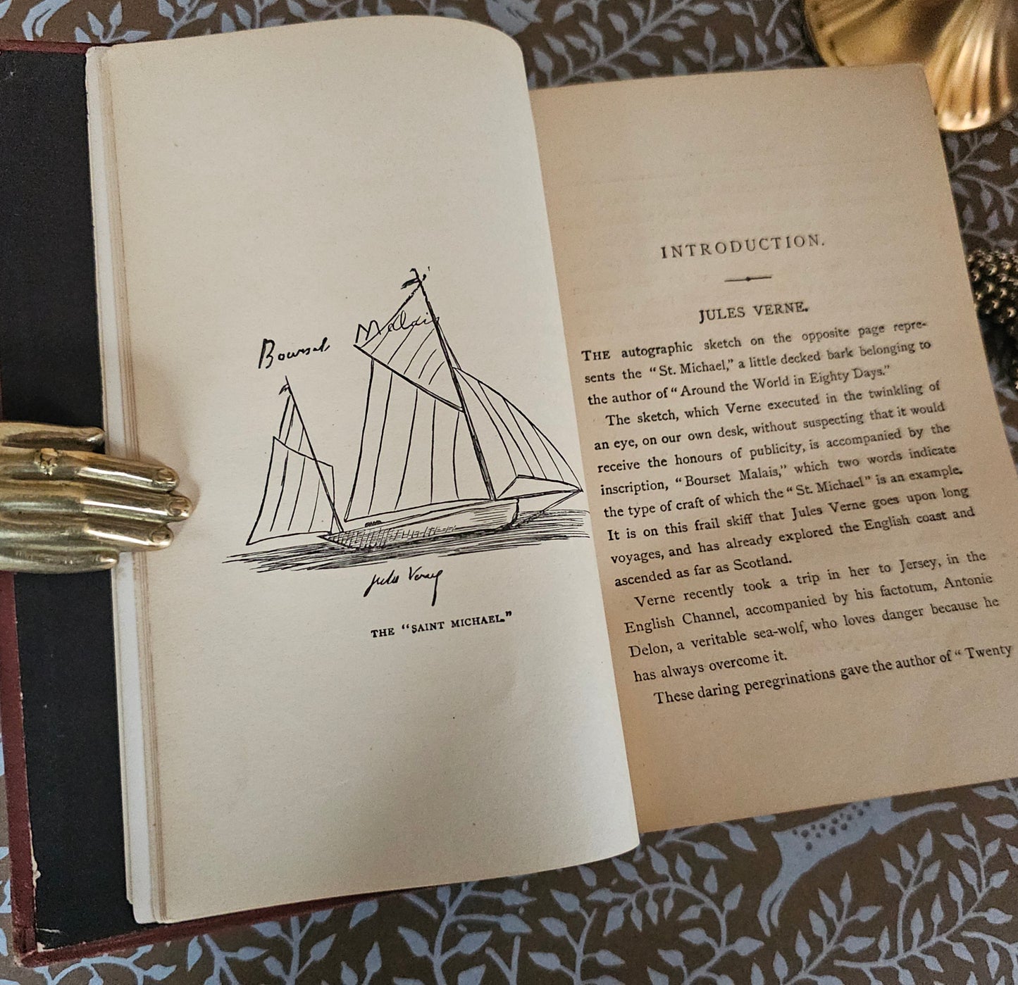 1873 Around the World in Eighty Days by Jules Verne - Early US Antique edition