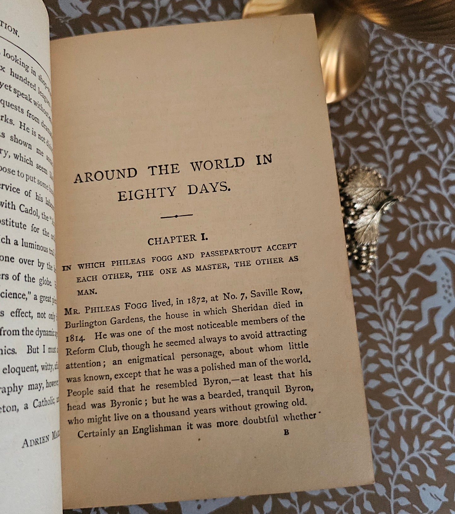 1873 Around the World in Eighty Days by Jules Verne - Early US Antique edition