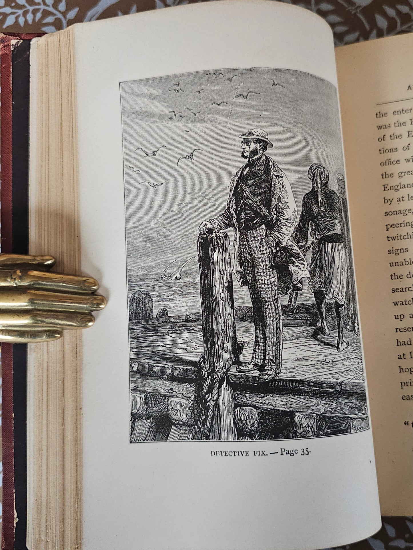 1873 Around the World in Eighty Days by Jules Verne - Early US Antique edition