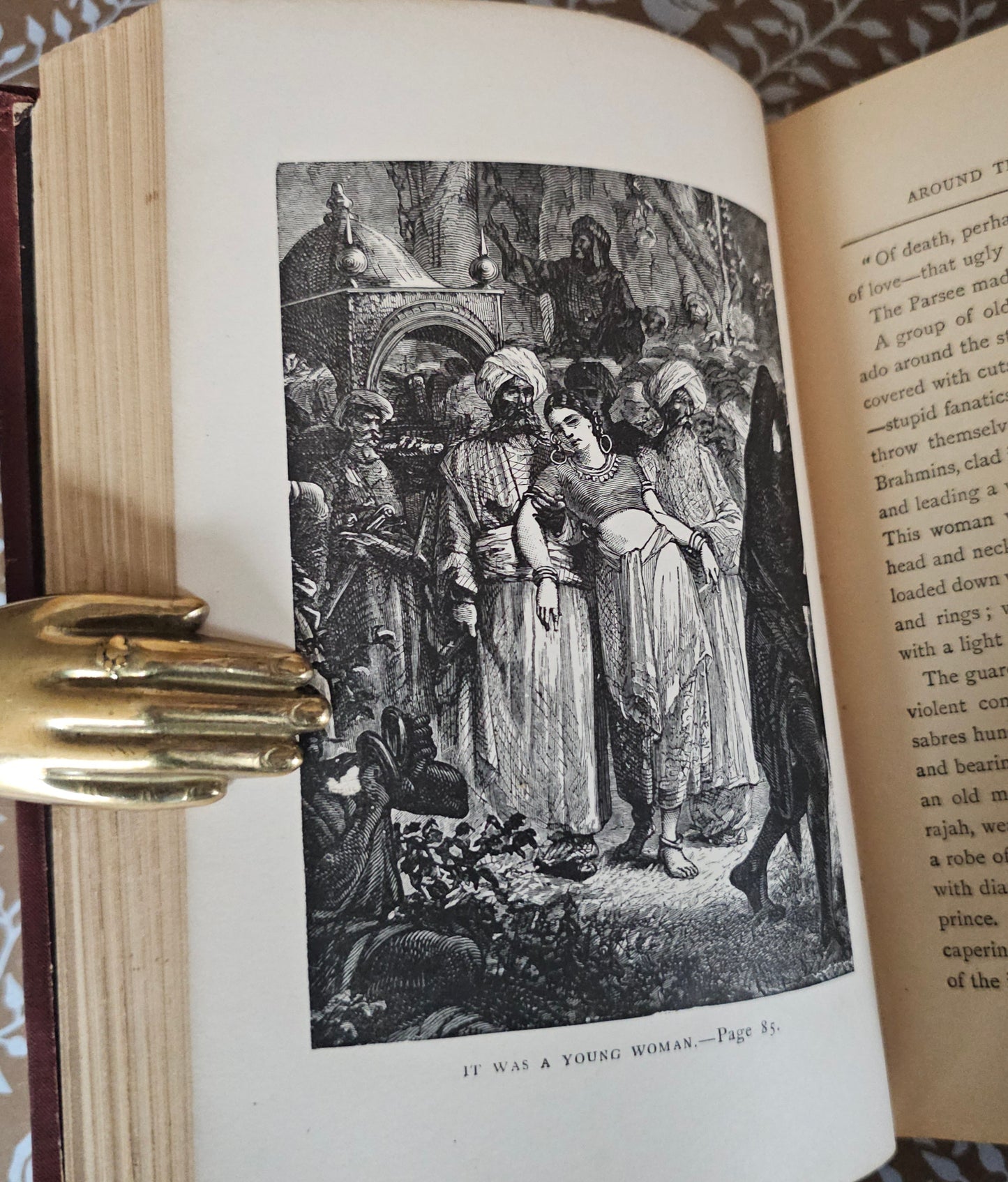 1873 Around the World in Eighty Days by Jules Verne - Early US Antique edition