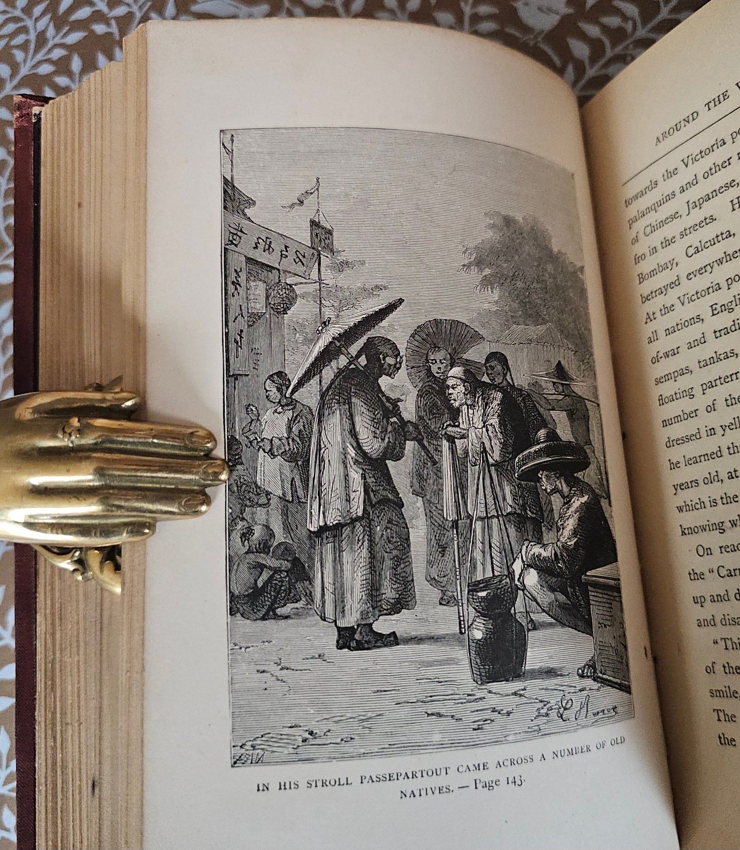 1873 Around the World in Eighty Days by Jules Verne - Early US Antique edition