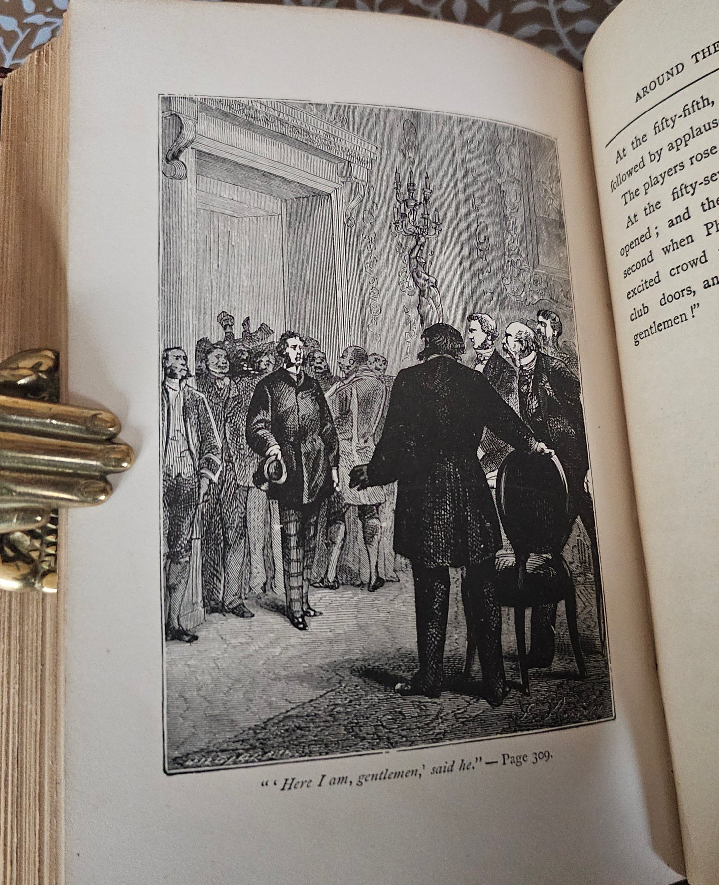 1873 Around the World in Eighty Days by Jules Verne - Early US Antique edition
