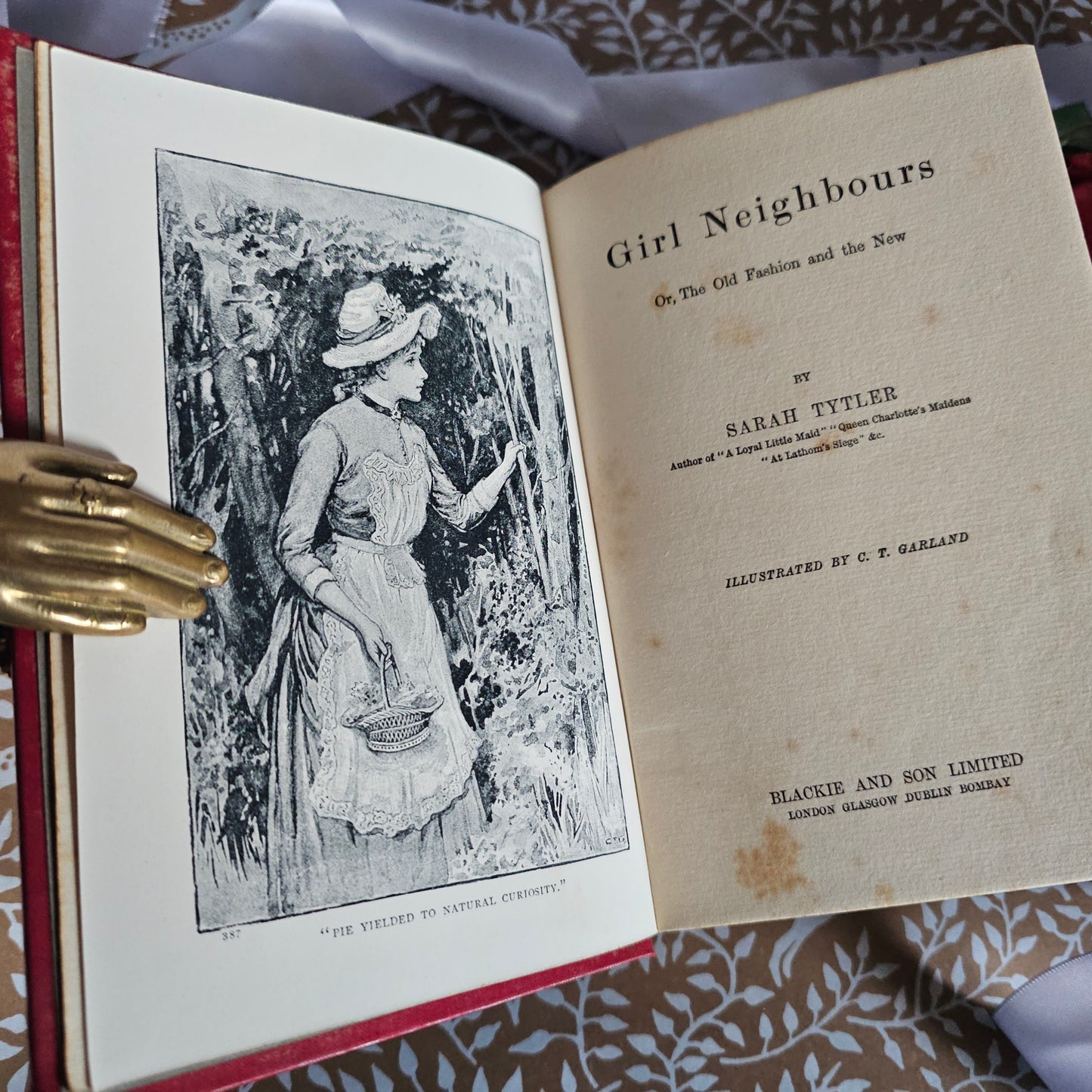 Antique Girl Neighbours by Sarah Tytler c1905 - Lovely Decorative Boards