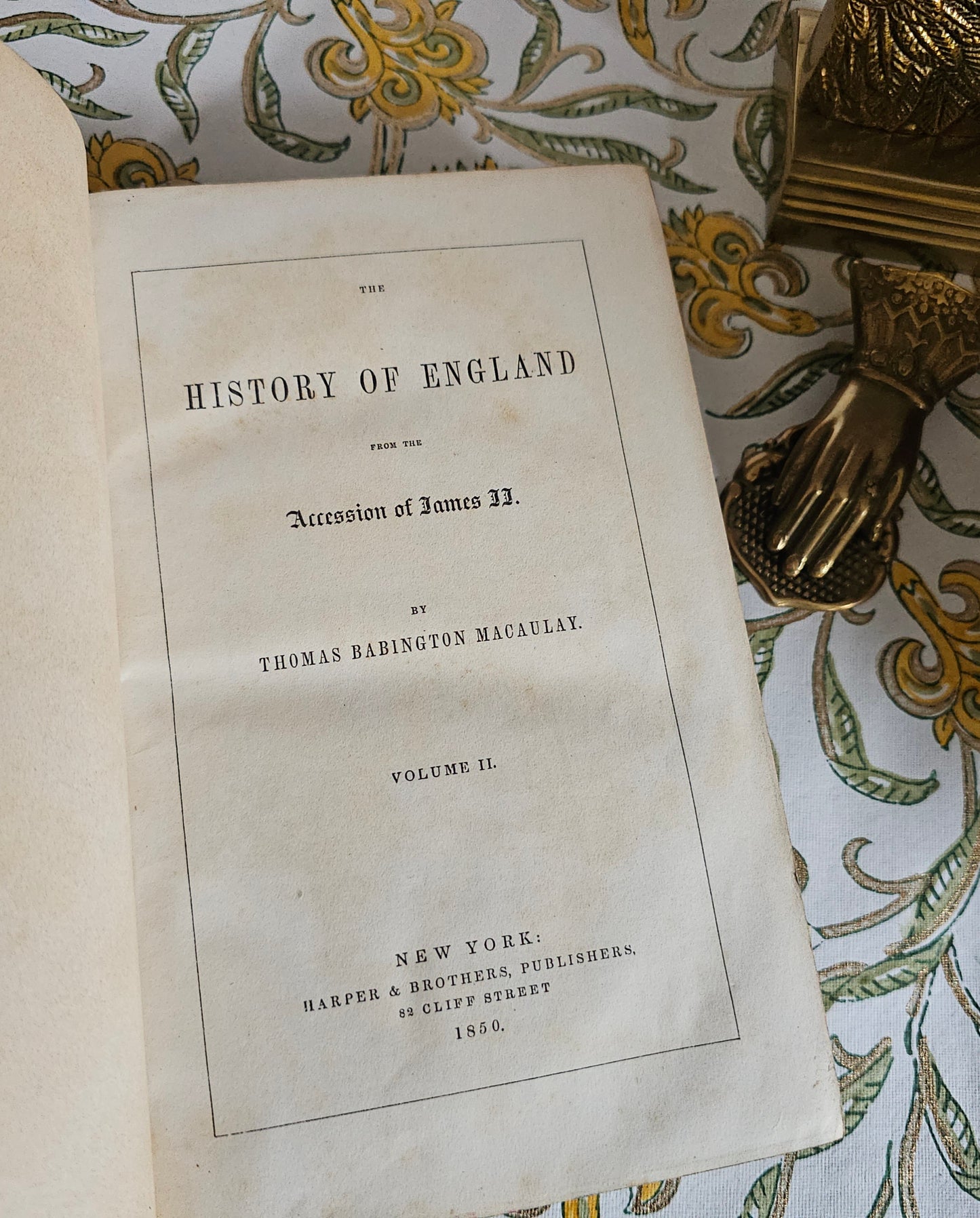 1850 The History of England From the Accession of James II by Macaulay - Two Antique Volumes