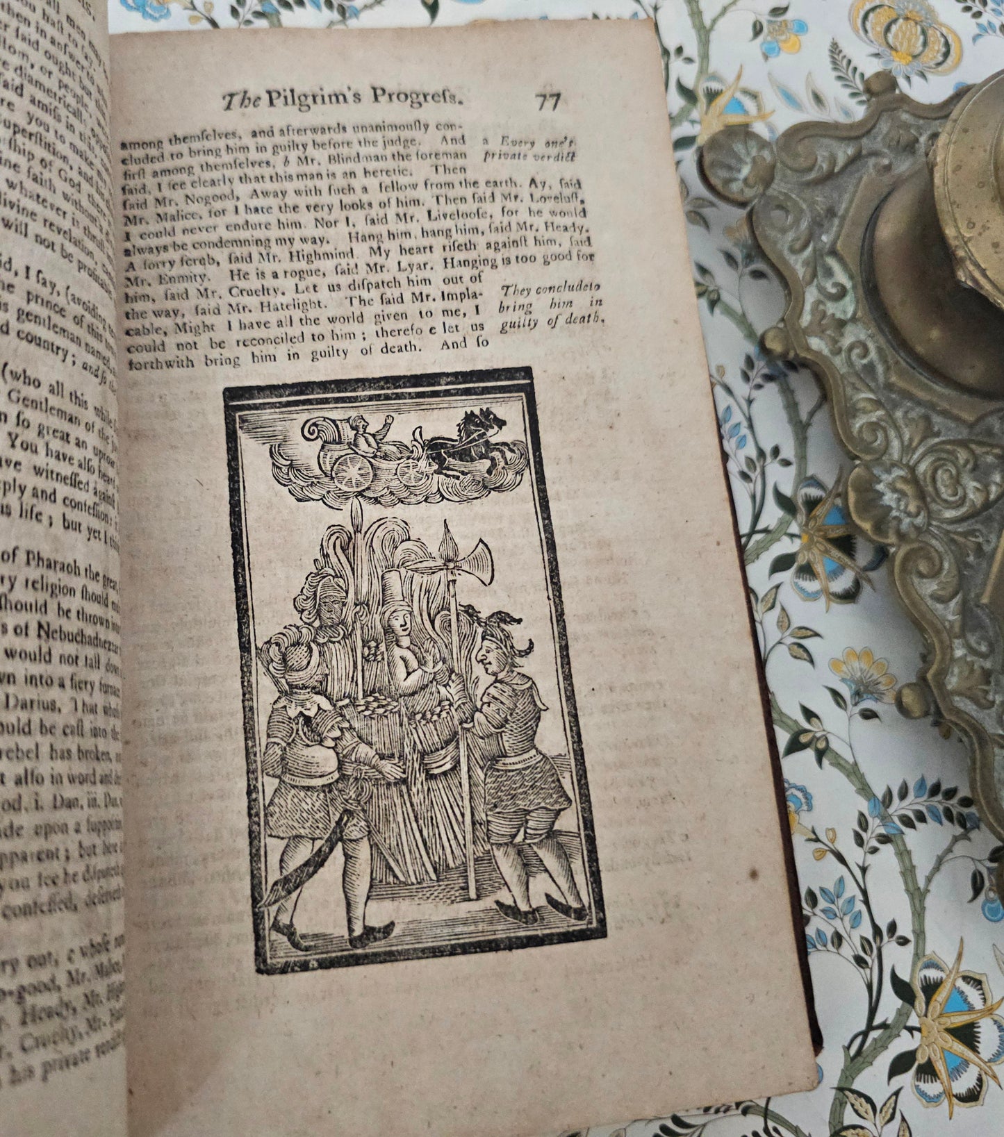 1763 Pilgrim's Progress by John Bunyan - Illustrated Antique Book - 263 Years Old