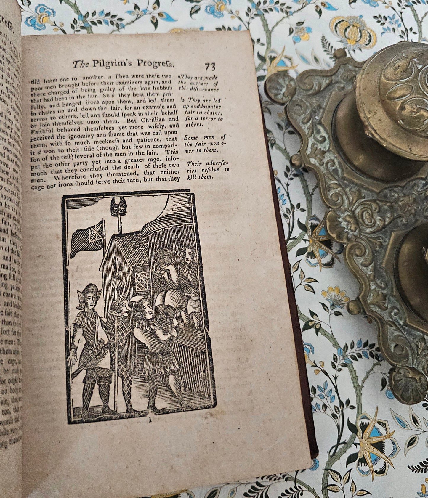 1763 Pilgrim's Progress by John Bunyan - Illustrated Antique Book - 263 Years Old