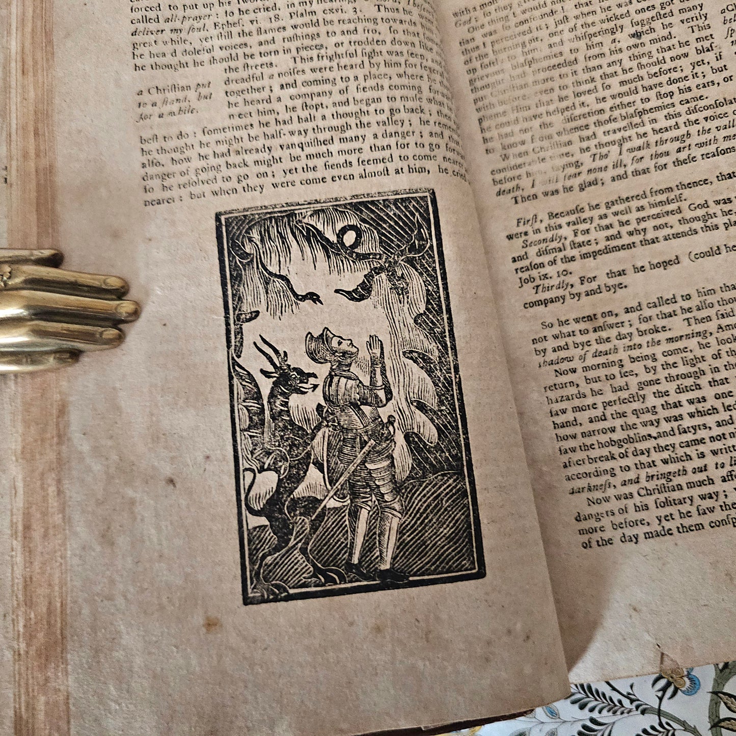 1763 Pilgrim's Progress by John Bunyan - Illustrated Antique Book - 263 Years Old