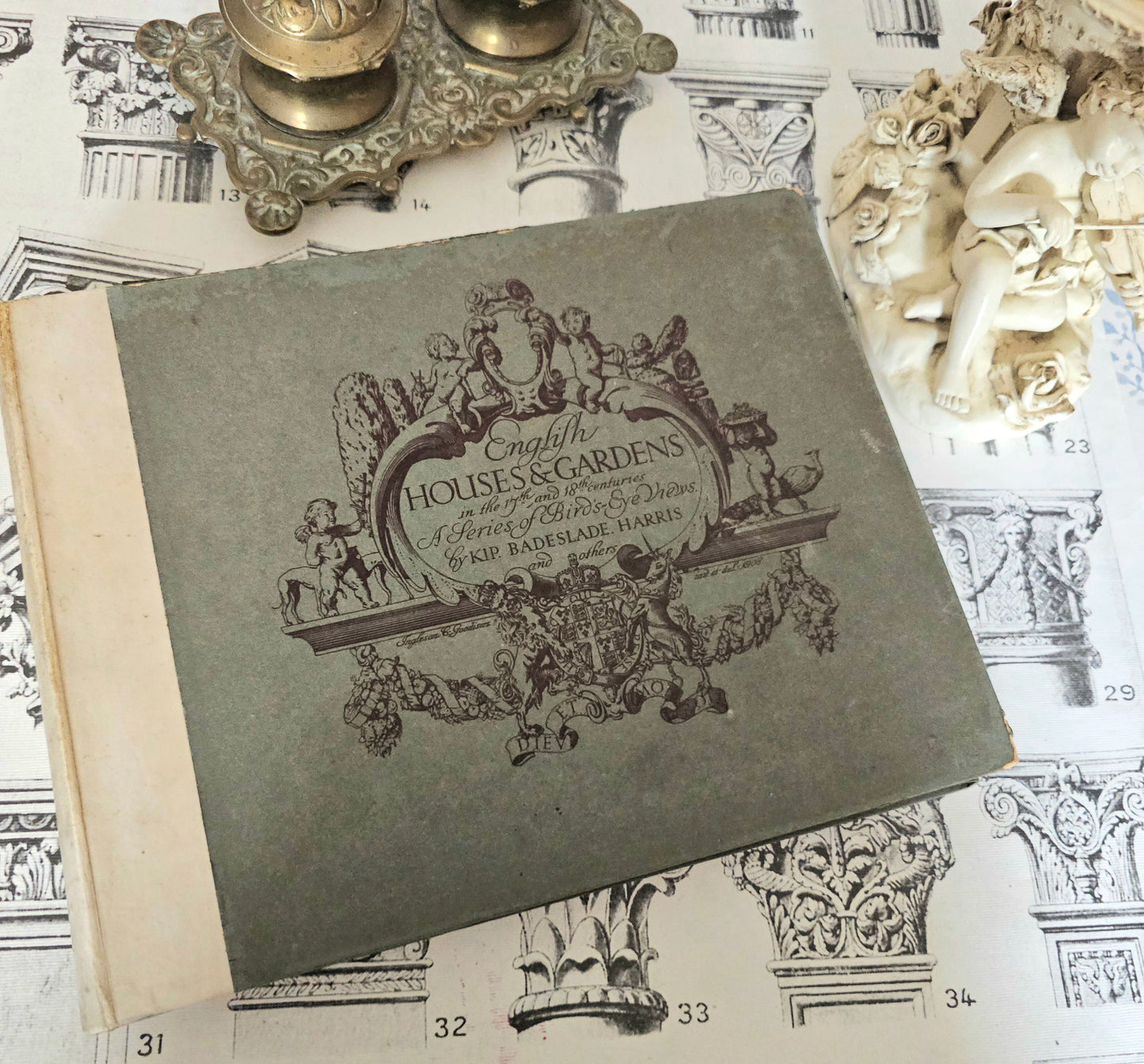 1908 English Houses and Gardens in the 17th and 18th Centuries - Illustrated Antique Book