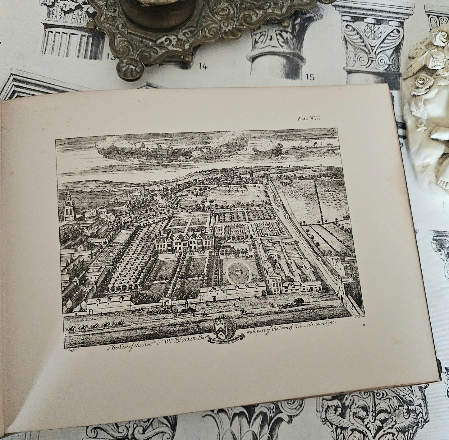 1908 English Houses and Gardens in the 17th and 18th Centuries - Illustrated Antique Book
