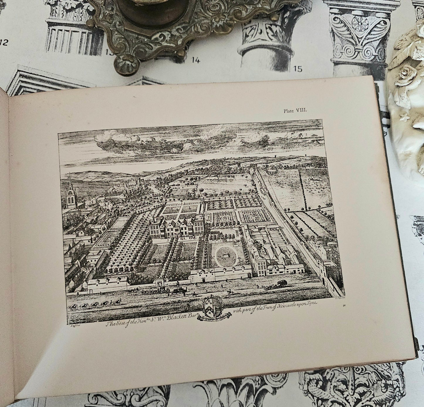 1908 English Houses and Gardens in the 17th and 18th Centuries - Illustrated Antique Book