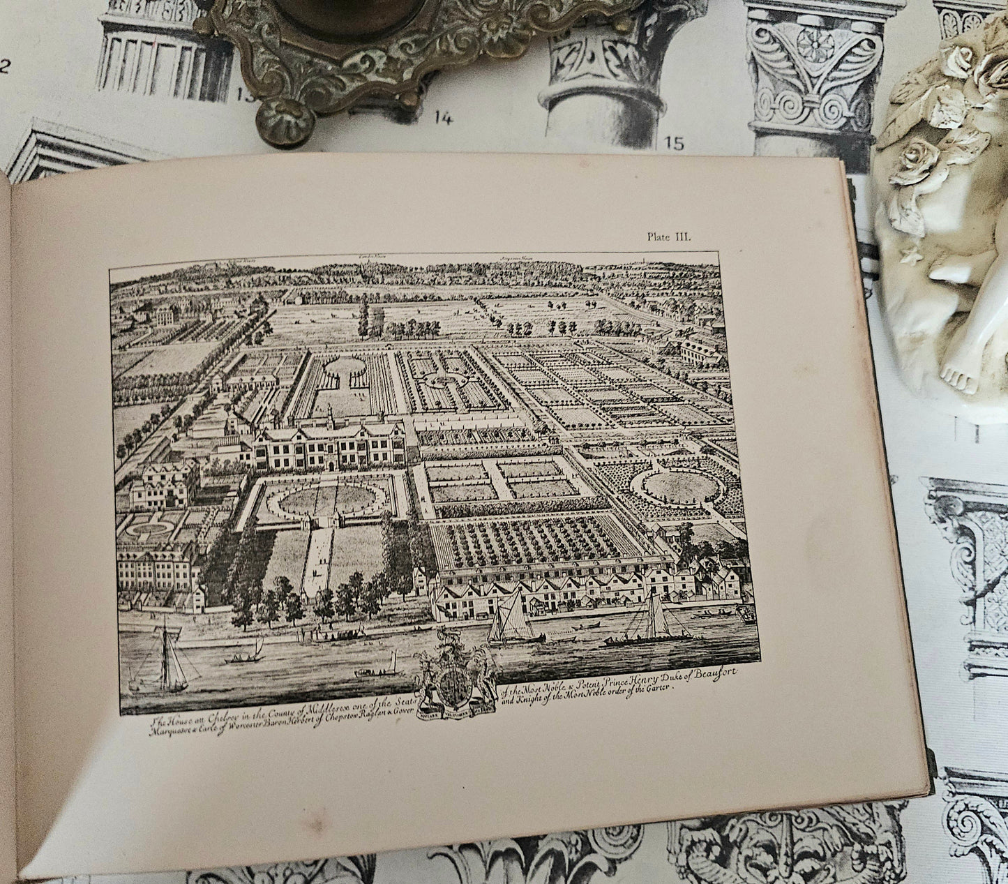 1908 English Houses and Gardens in the 17th and 18th Centuries - Illustrated Antique Book