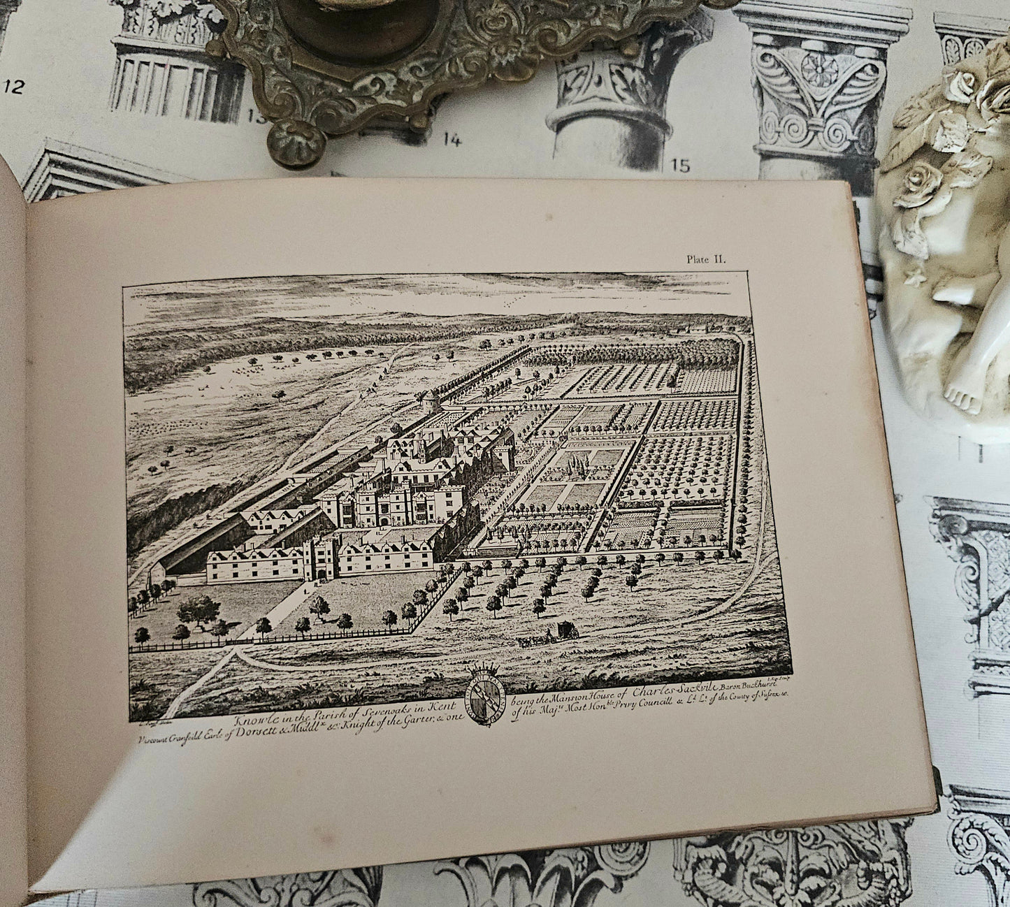 1908 English Houses and Gardens in the 17th and 18th Centuries - Illustrated Antique Book