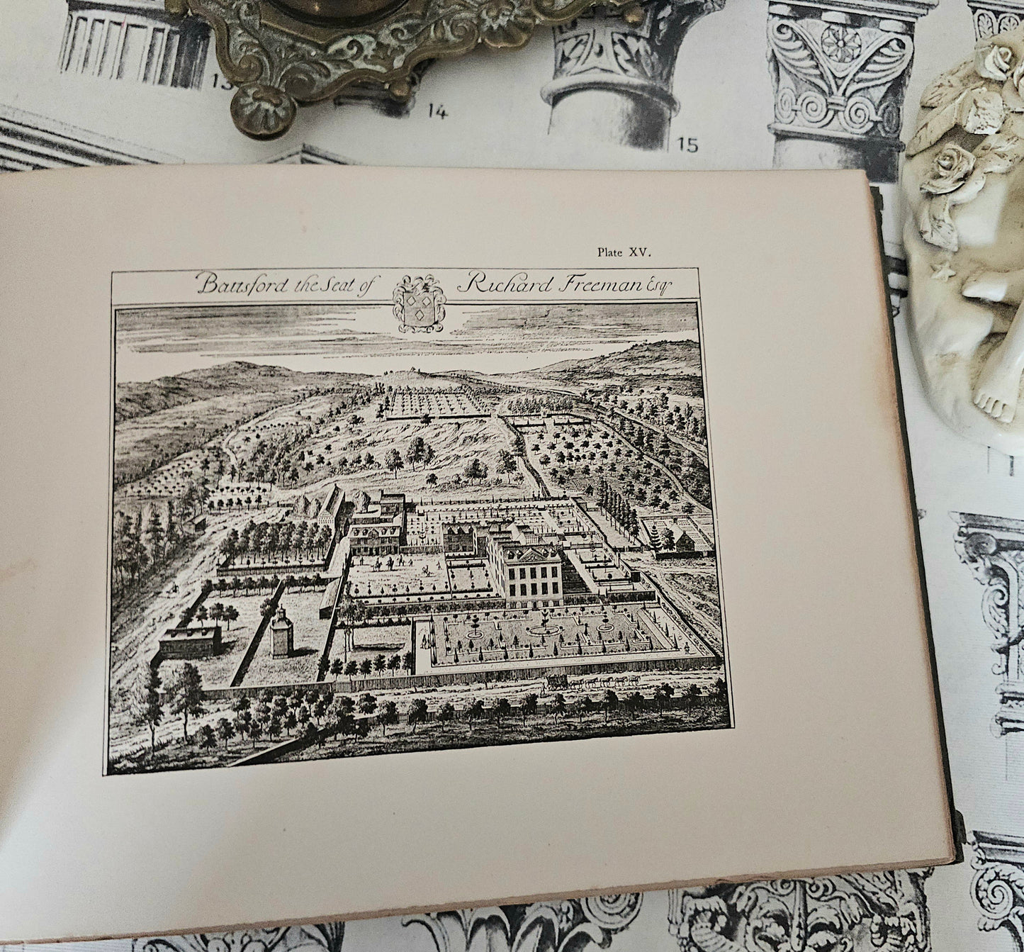 1908 English Houses and Gardens in the 17th and 18th Centuries - Illustrated Antique Book