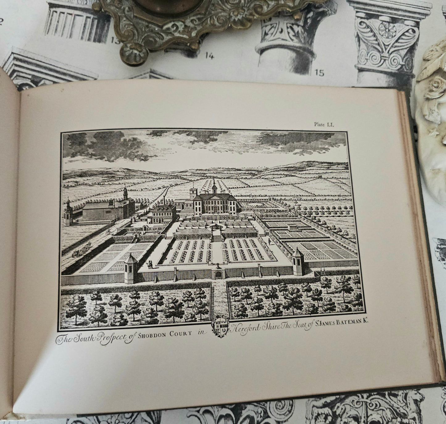 1908 English Houses and Gardens in the 17th and 18th Centuries - Illustrated Antique Book