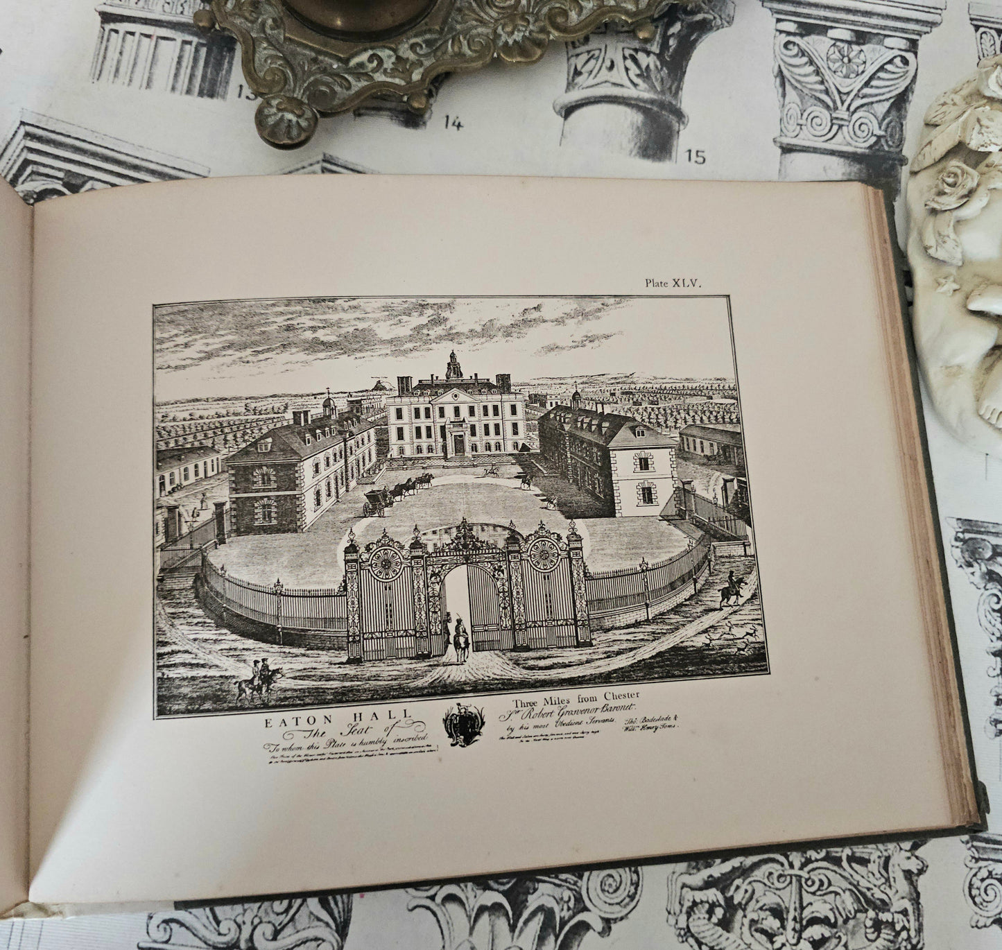 1908 English Houses and Gardens in the 17th and 18th Centuries - Illustrated Antique Book