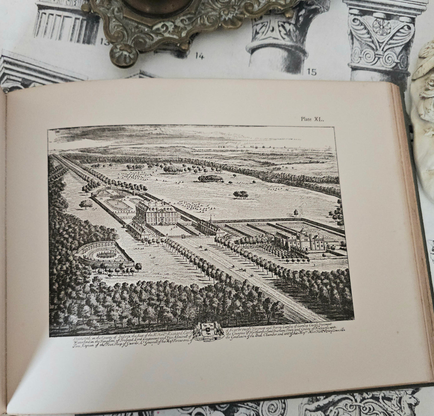 1908 English Houses and Gardens in the 17th and 18th Centuries - Illustrated Antique Book