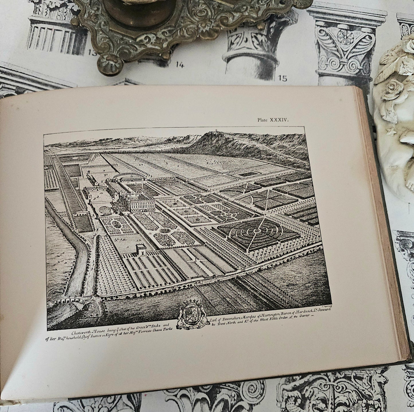 1908 English Houses and Gardens in the 17th and 18th Centuries - Illustrated Antique Book