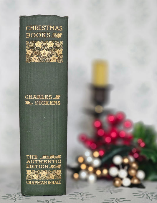 1901 Antique Charles Dickens Christmas Books: A Christmas Carol etc. Illustrated
