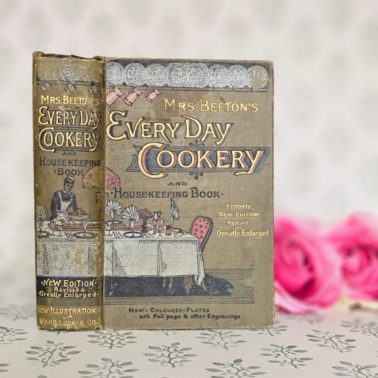 1890s Beeton's Every Day Cookery and Housekeeping Book / Victorian - Colour Plates