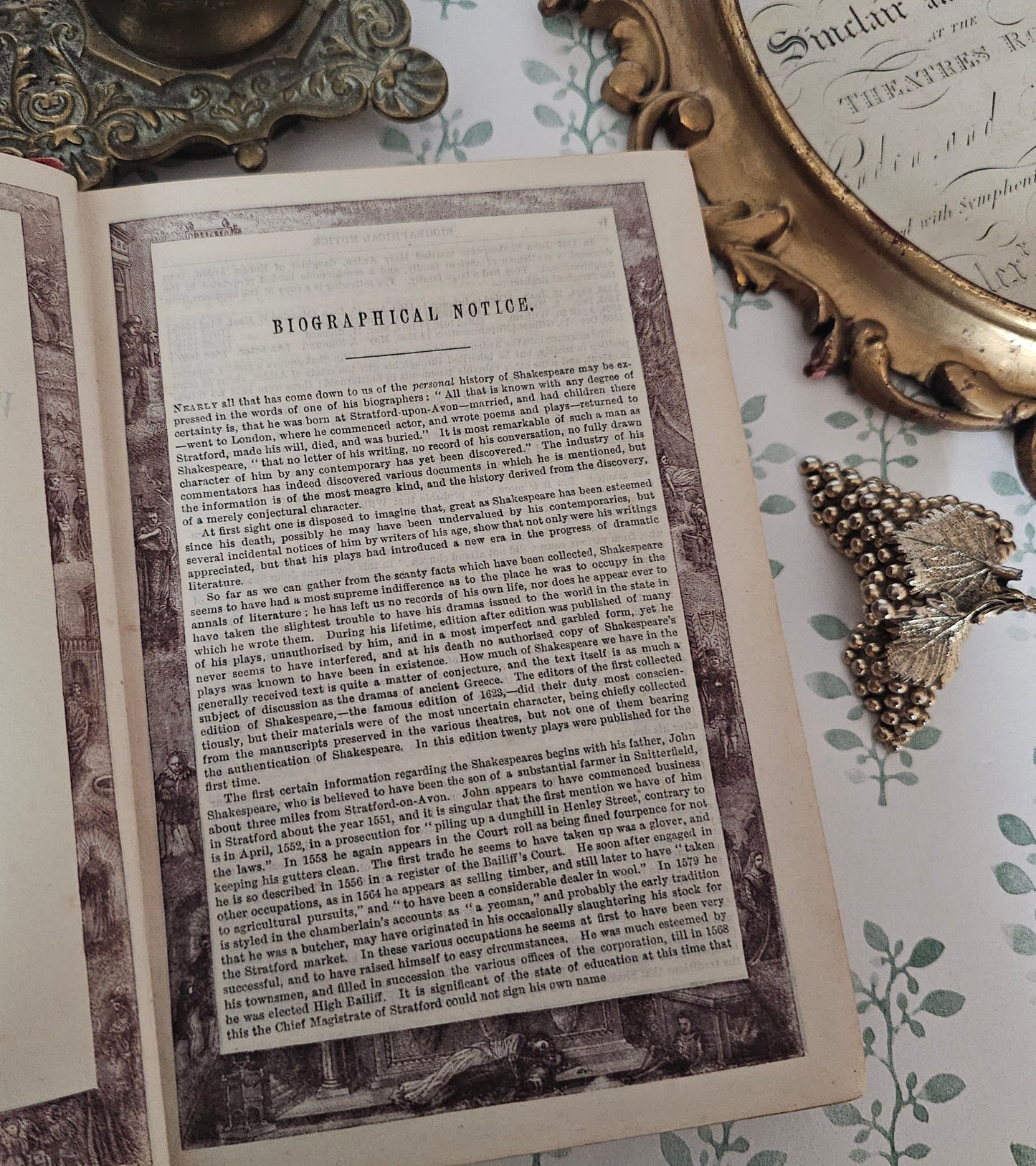 1880s The Dramatic Works of William Shakespeare - Decorative Antique Edition