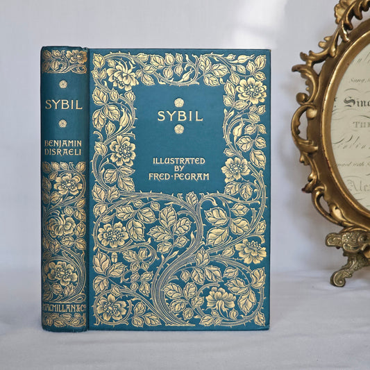 1895 "Sybil" by Benjamin Disraeli: Antique Turbayne Covers, Illustrated