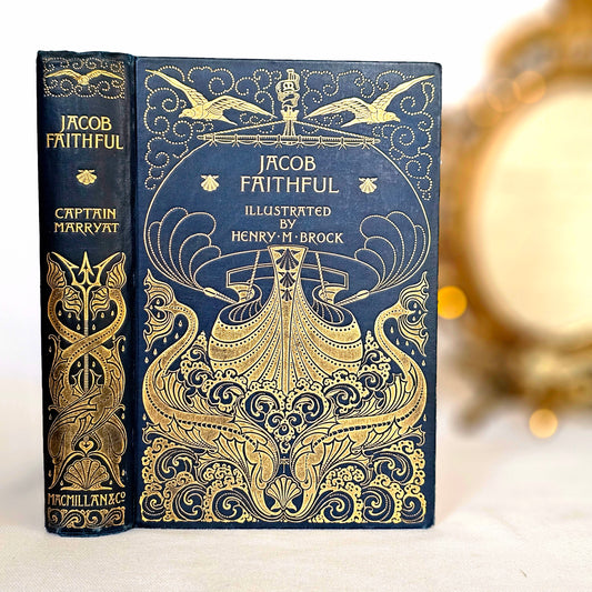 1895 "Jacob Faithful" Antique Book: Turbayne Covers, Illustrated, Presentation Copy