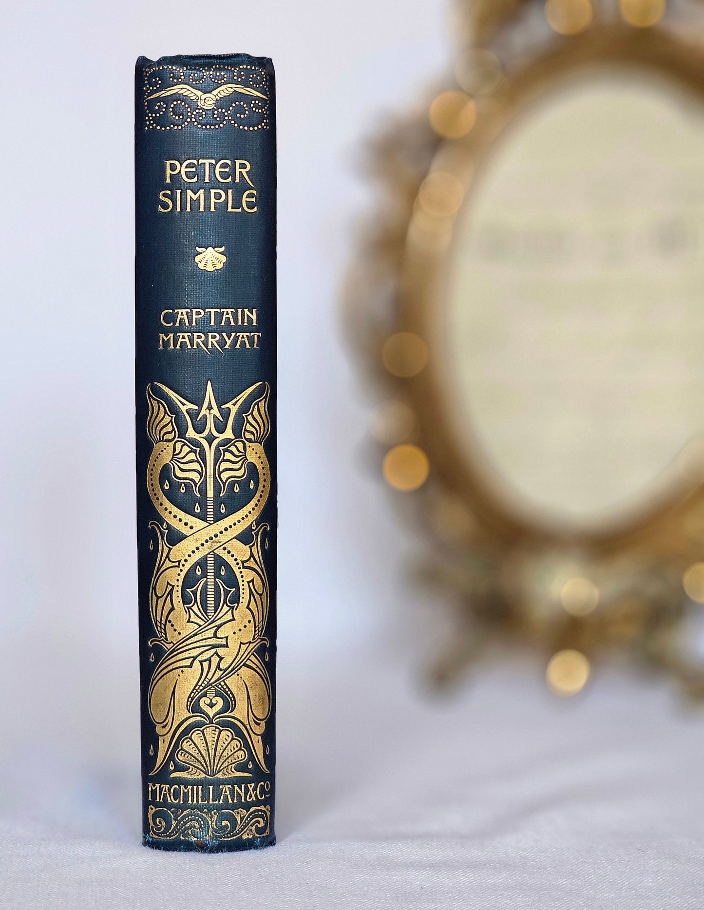 1895 "Peter Simple" Antique Book: Turbayne Covers, Illustrated