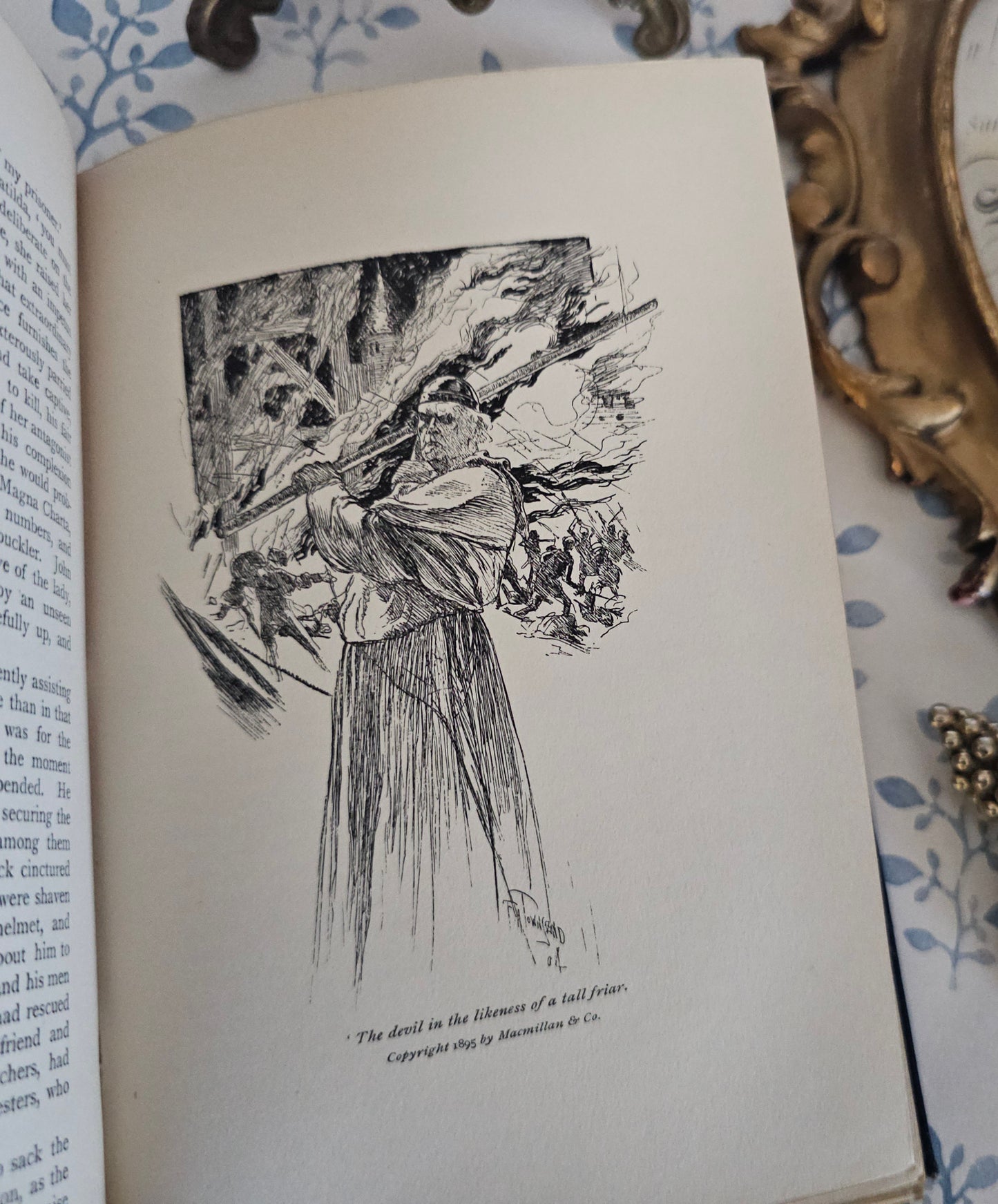 1895 Maid Marian and Crotchet Castle by Thomas Love Peacock: Antique Turbayne Covers, Illustrated