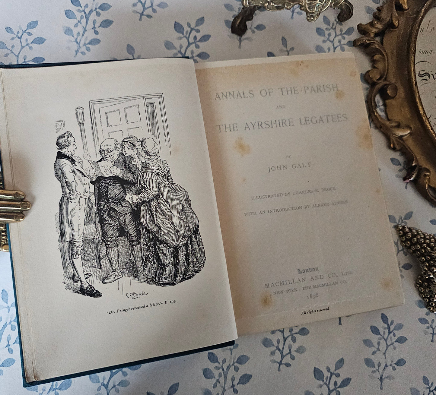 1896 Two Novels by John Galt - Brock Illustrations and Turbayne Covers