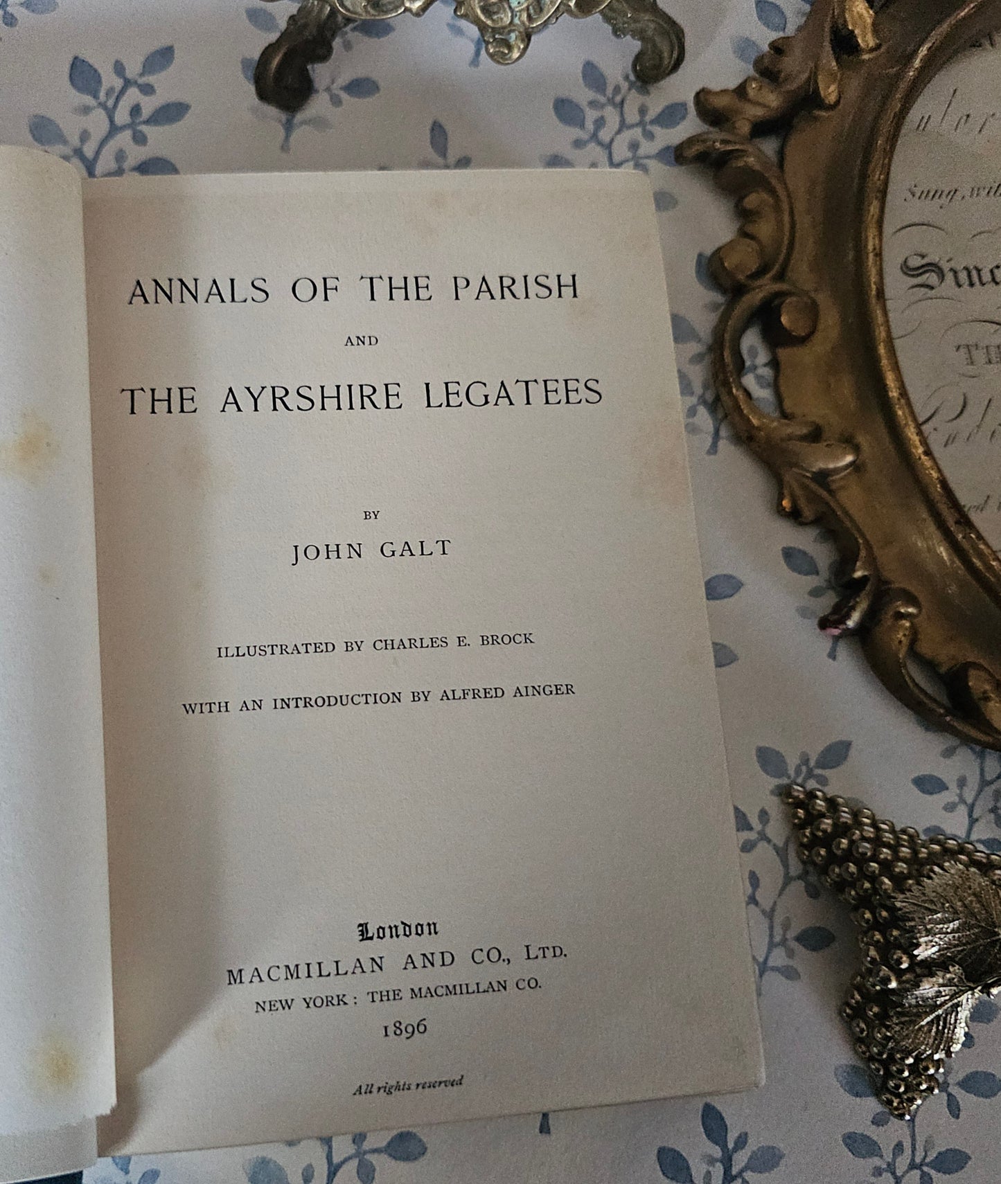 1896 Two Novels by John Galt - Brock Illustrations and Turbayne Covers